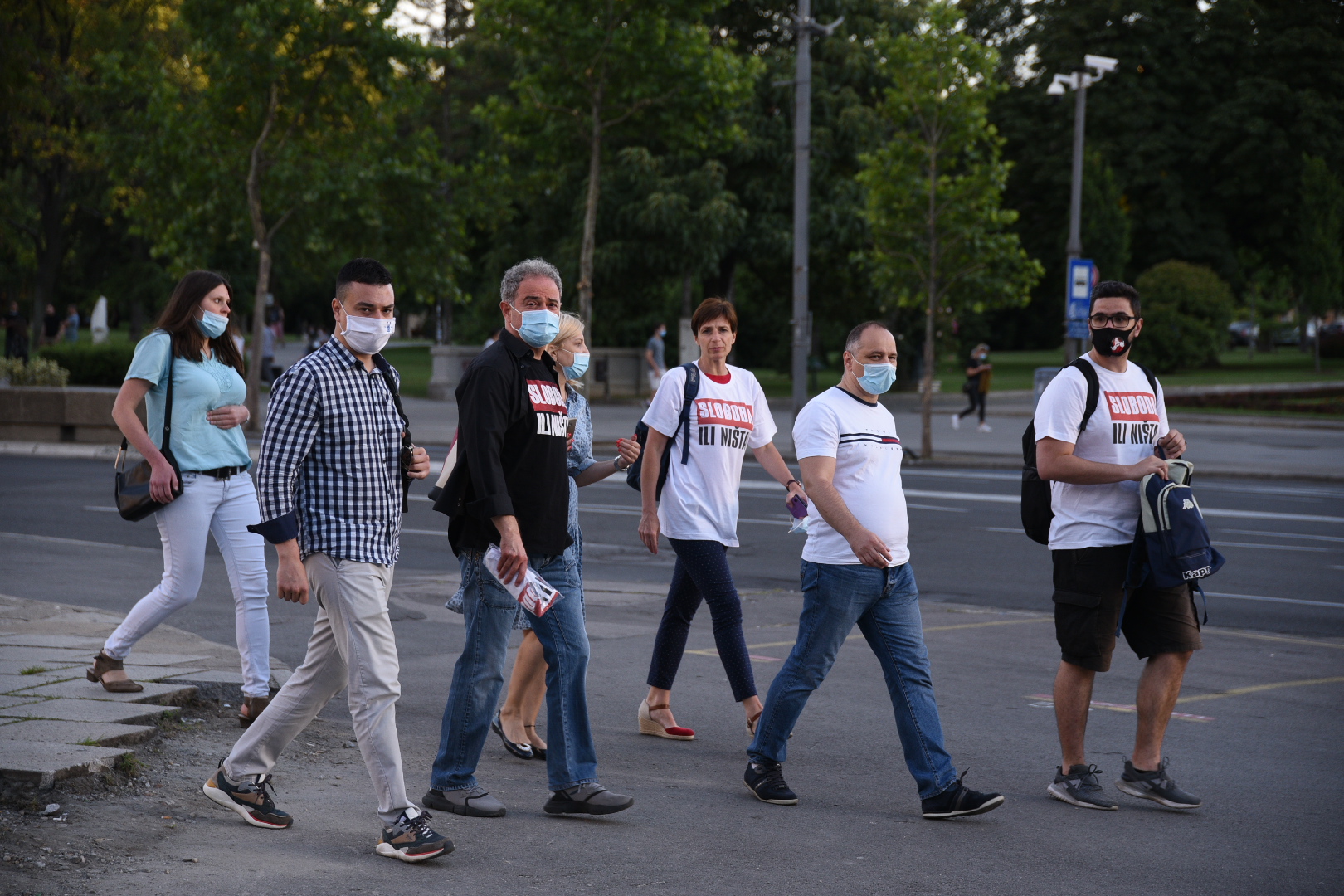 Beograd 14. jul 2020. Skupstina Srbije pre pocetka osmog dana protesta Foto:Dragan Mujan/Nova.rs