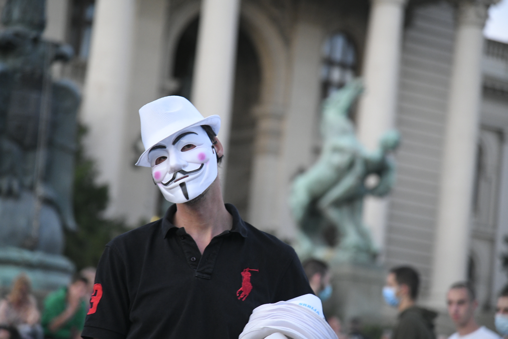 Beograd 14. jul 2020. Protest ispred Skupstine Srbije osmi dan Foto:Nemanja Jovanović/Nova.rs