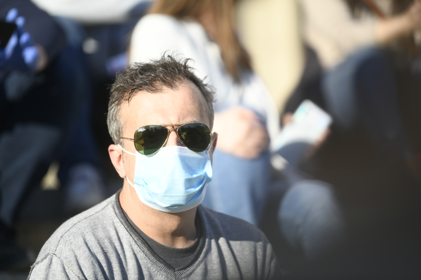 Beograd 30.04.2020. Sergej Trifunović. Protest, opozicija, Narodna skupština, Skupština, stepenice, vanredno stanje, policijski čas Foto: Nemanja Jovanović/Nova.rs