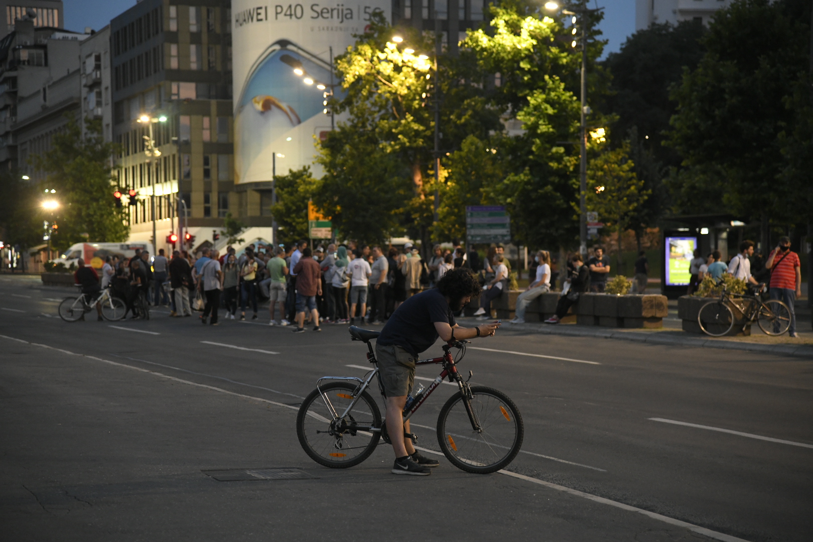 Beograd 15. jul 2020. Skupstina Srbije protest deveti dan prazan plato ispred Skupstine Foto:Nemanja Jovanović/Nova.rs