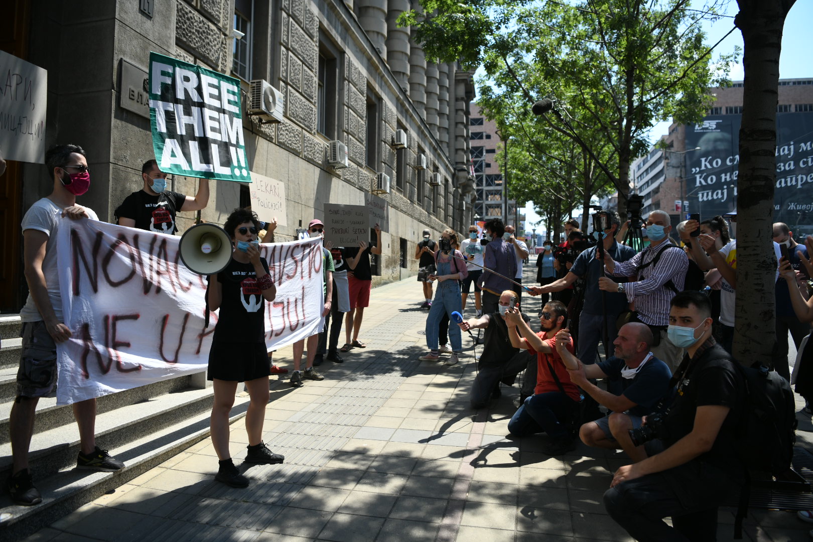 Beograd 16.07.2020. Krov nad glavom, protest, nemanjina, zgrada Vlade Srbije Foto: Vesna Lalić/Nova.rs