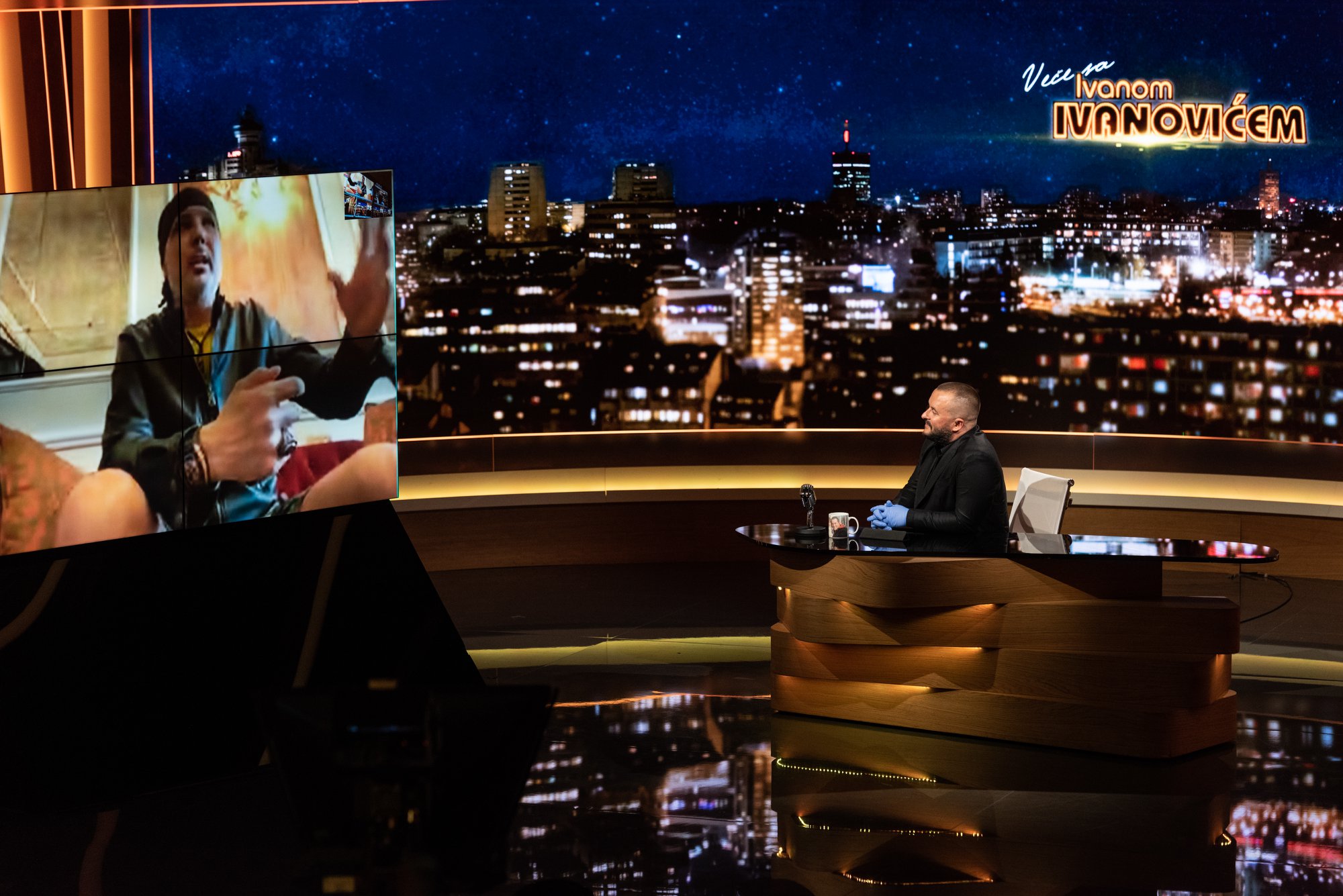 Ivan Ivanović, emisija Veče sa Ivanom Ivanovićem, gost Siniša Mihajlović  Foto: Ivan Dinić/NOVA S