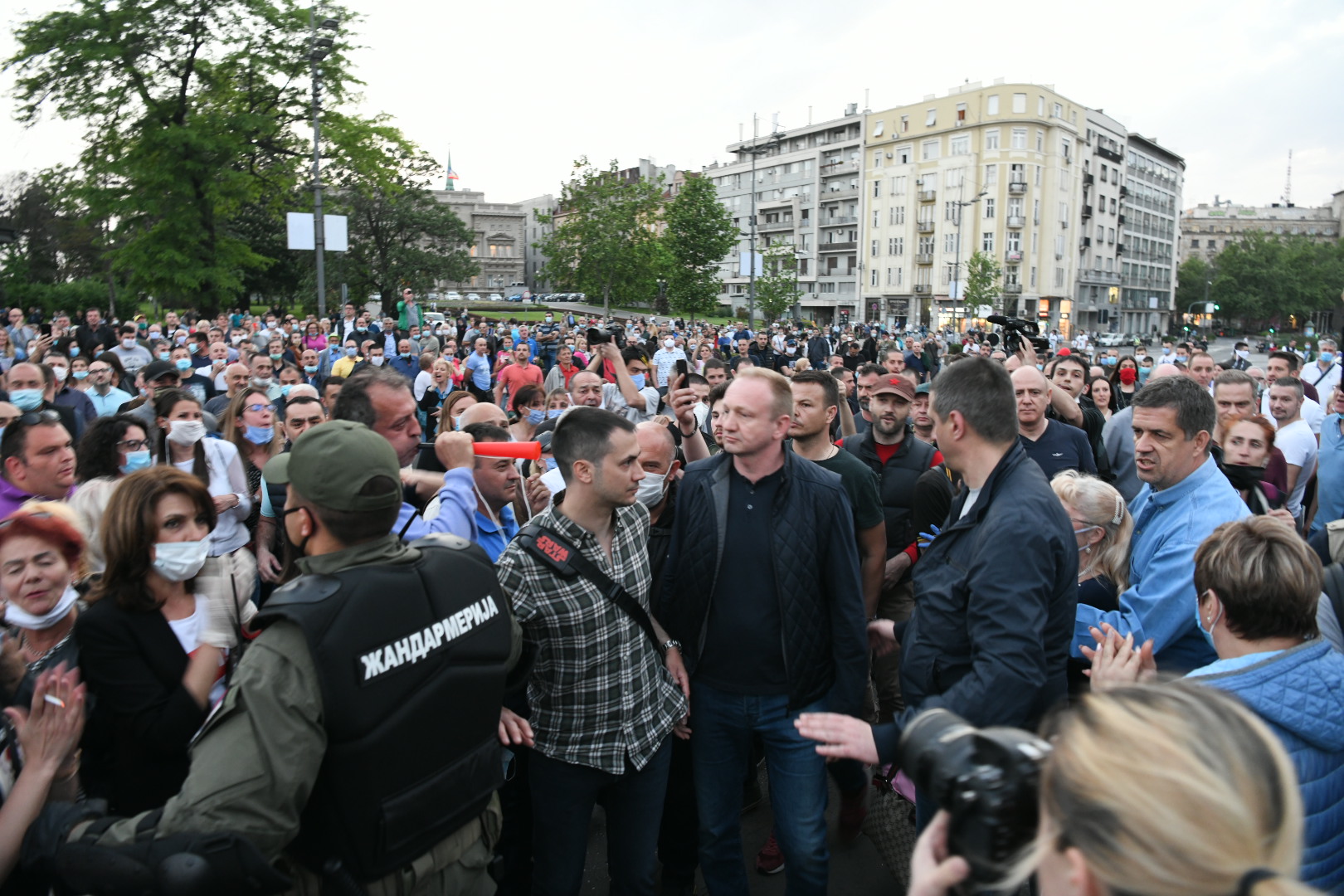 Beograd 11.05.2020. Dragan Đilas, Protest ispred Skupštine Srbije opozicija i vlast, žandarmerija protest Foto:Vesna Lalić/Nova.rs
