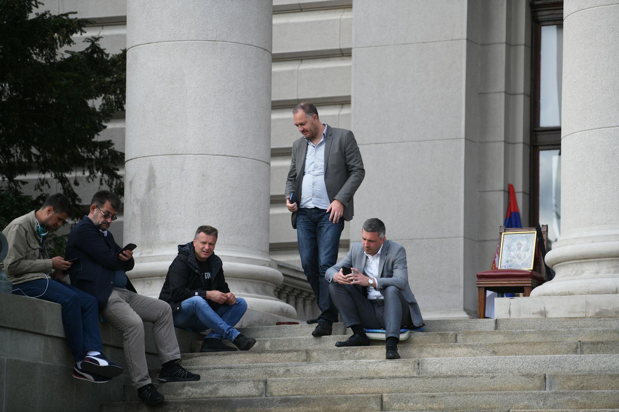 Beograd 12.05.2020. Ivan Kostić i Boško Obradović štrajk glađu ispred Skupštine Srbije treći dan Foto:Filip Krainčanić/Nova.rs