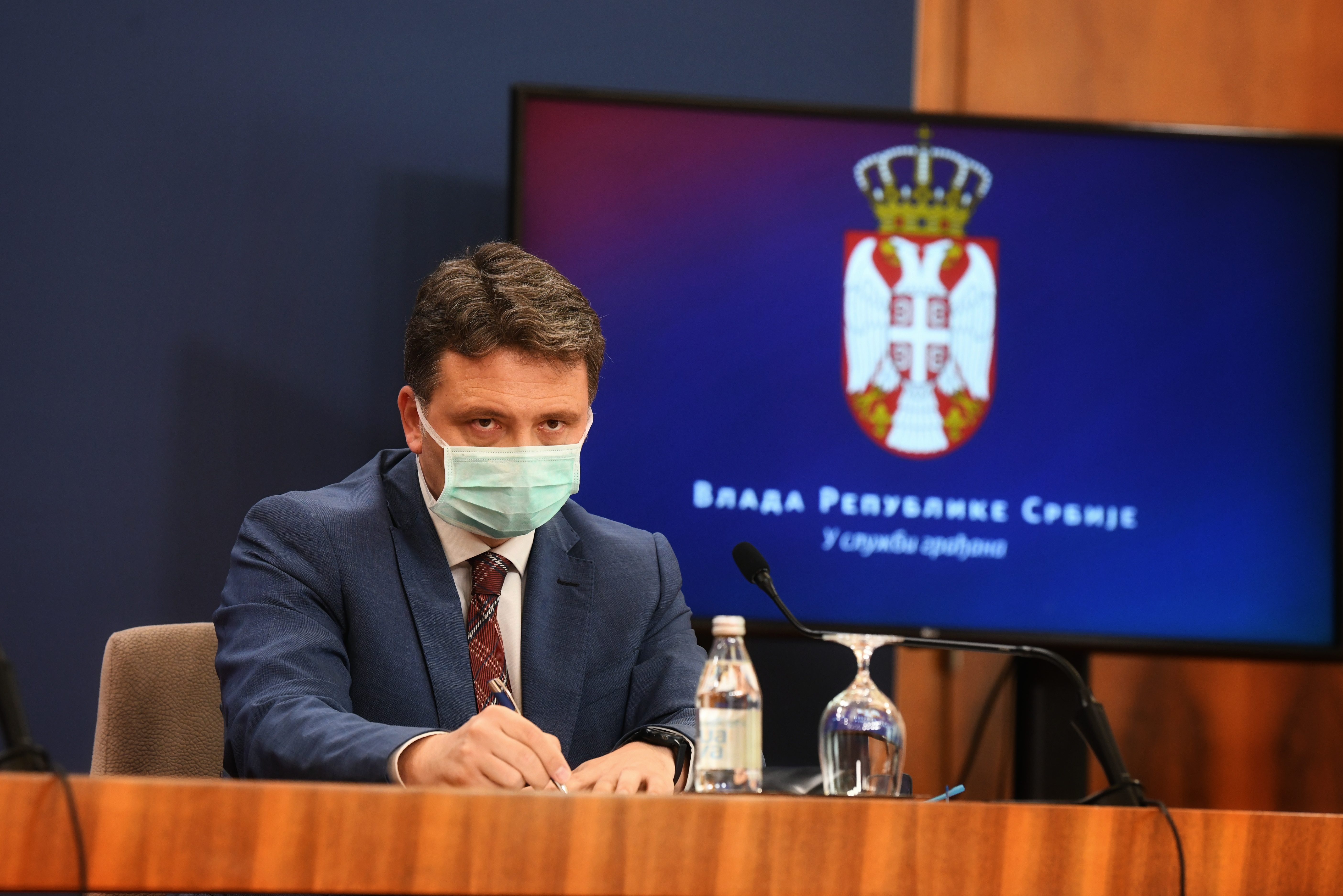 Beograd 20.07.2020. Konferencija za stampu kriznog staba, krizni stab Foto: Vesna Lalić/Nova.rs Mihailo Jovanovic