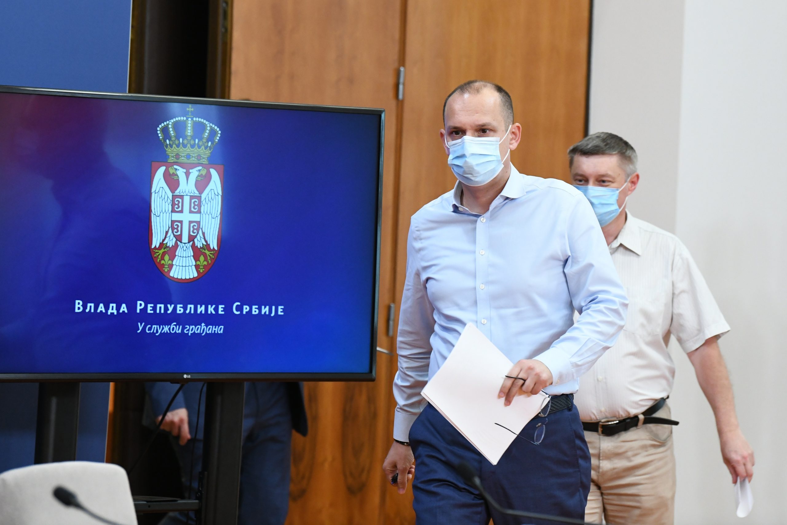 Beograd 20.07.2020. Konferencija za stampu kriznog staba, krizni stab Foto: Vesna Lalić/Nova.rs, Zlatibor Loncar, Goran Stevanovic