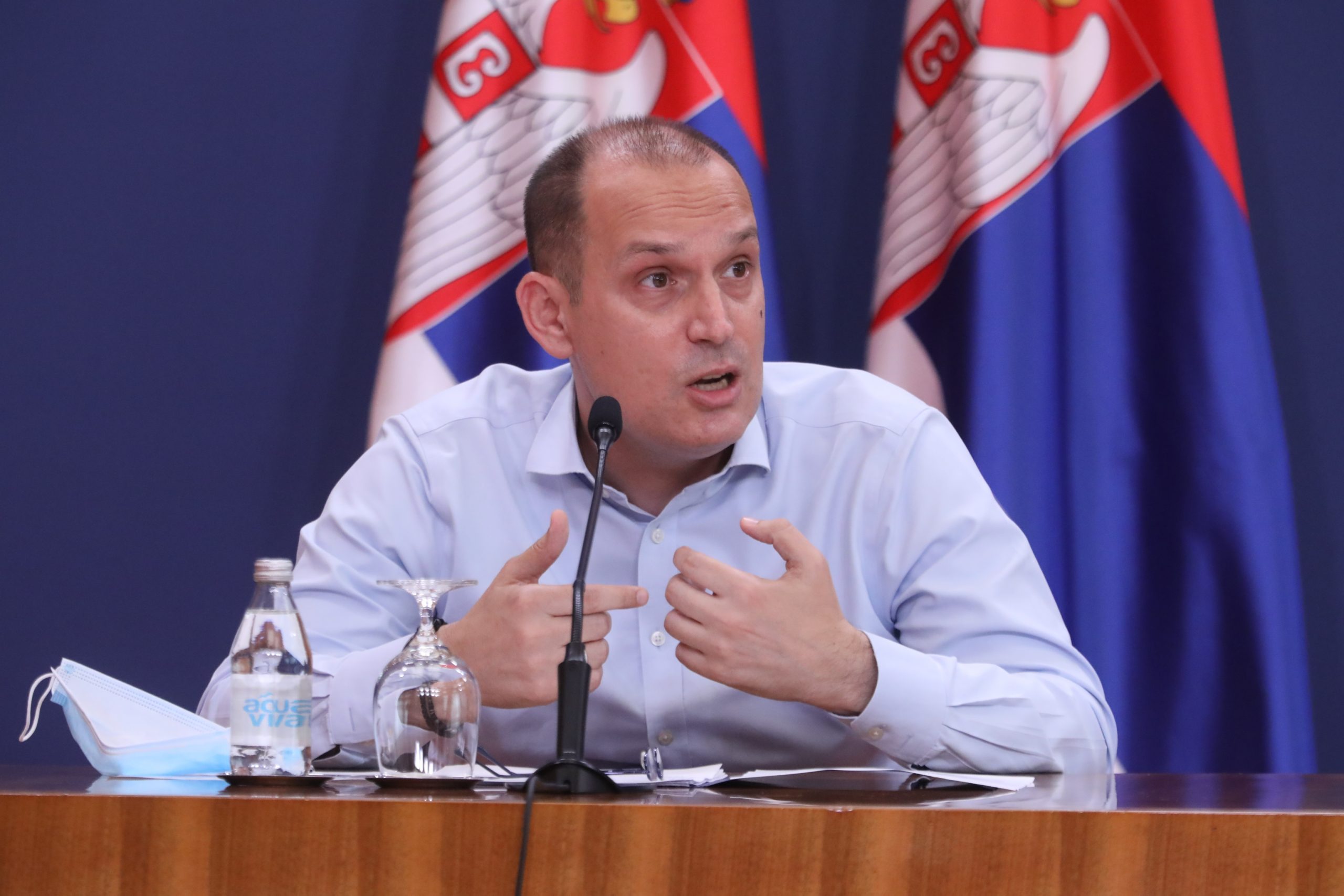 Beograd, 23. jula 2020. - Ministar zdravlja Zlatibor Loncar  na konferenciji za medije Kriznog staba. TANJUG / VLADA REPUBLIKE SRBIJE / SLOBODAN MILJEVIC /  an