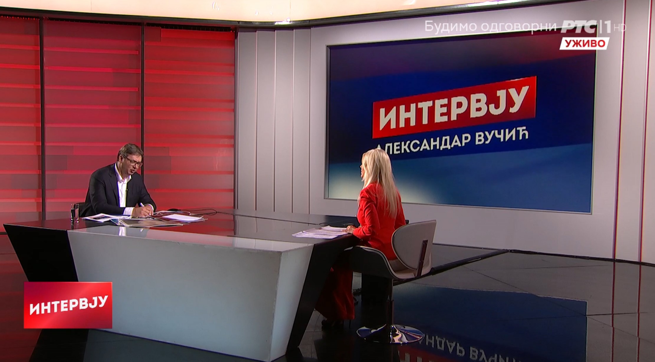 Aleksandar Vučić, emisija Intervju, RTS Foto: Printscreen/RTS