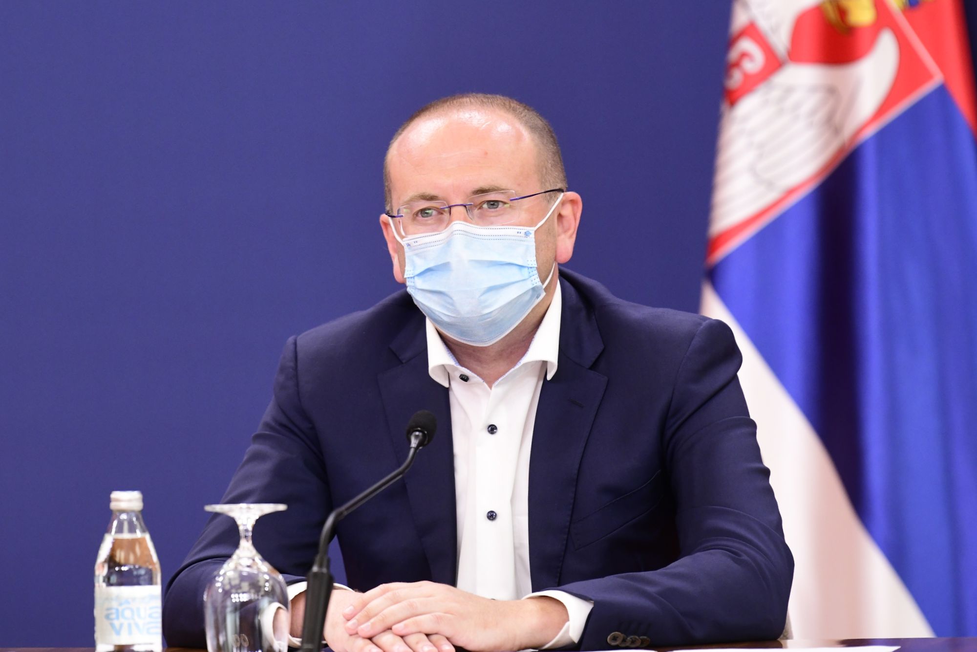 Beograd 24.07.2020. Konferencija za novinare, KZN, KZŠ, Krizni štab, koronavirus, Verica Jovanovic, direktor Batuta, dr Zoran Gojković, pokrajinski sekretar za zdravstvo Foto: Goran Srdanov/Nova.rs