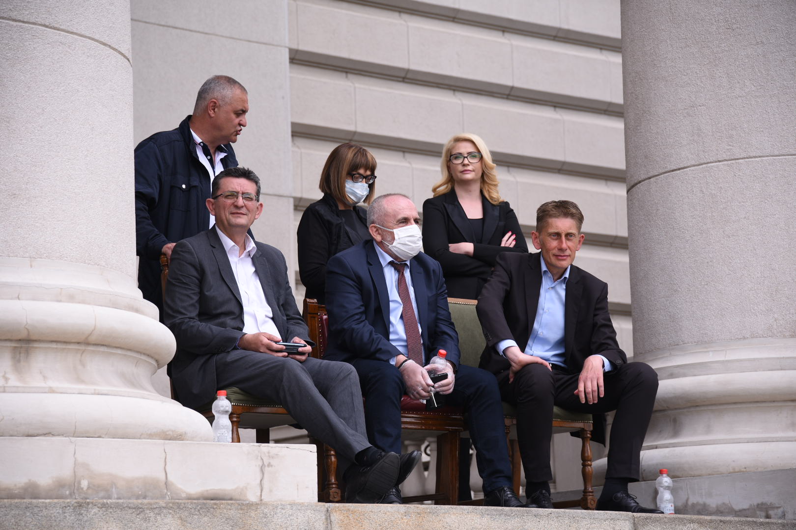 Beograd 11.05.2020. Maja Gojković, Aleksandar Martinović, Marijan Rističević i Sandra Božić, SNS, Dan drugi, Skupština Srbije, štrajk glađu članova vlasti i članova opozicije Foto: Dragan Mujan/Nova.rs