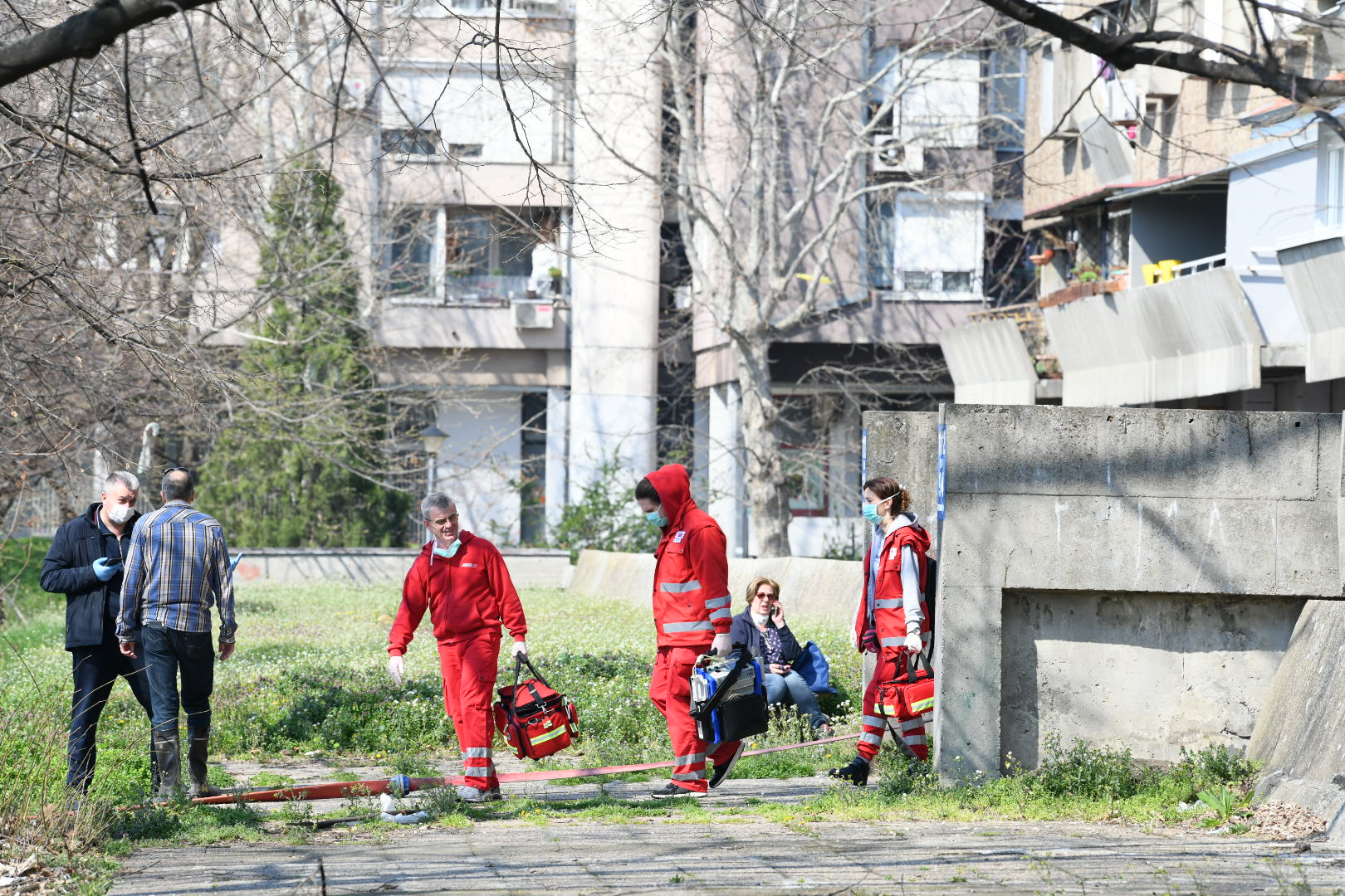 21.03.2020. Novi Beograd, požar, vatrosgasci Foto: Vesna Lalić/Nova.rs