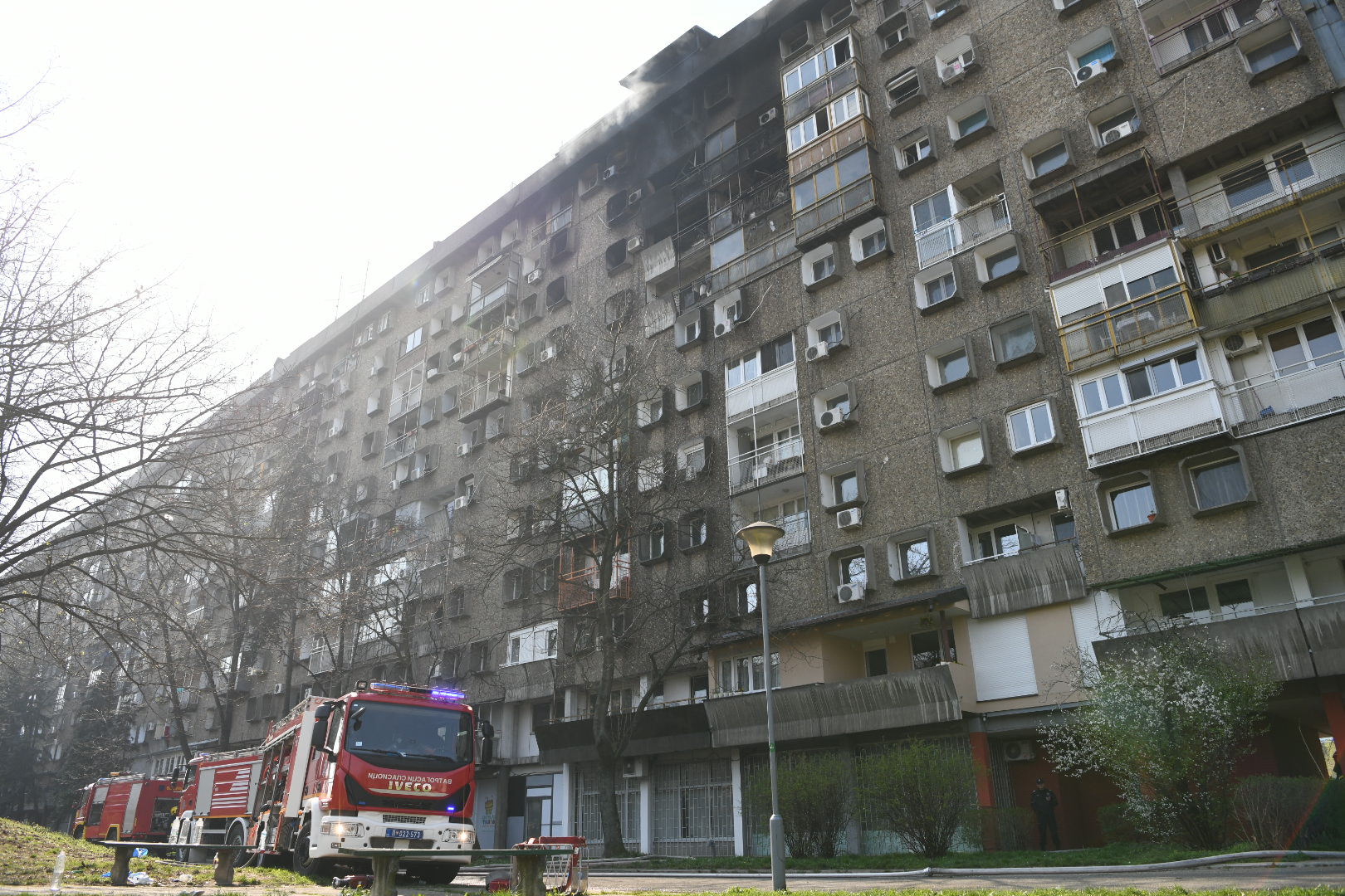 21.03.2020. Novi Beograd, požar, vatrosgasci Foto: Vesna Lalić/Nova.rs