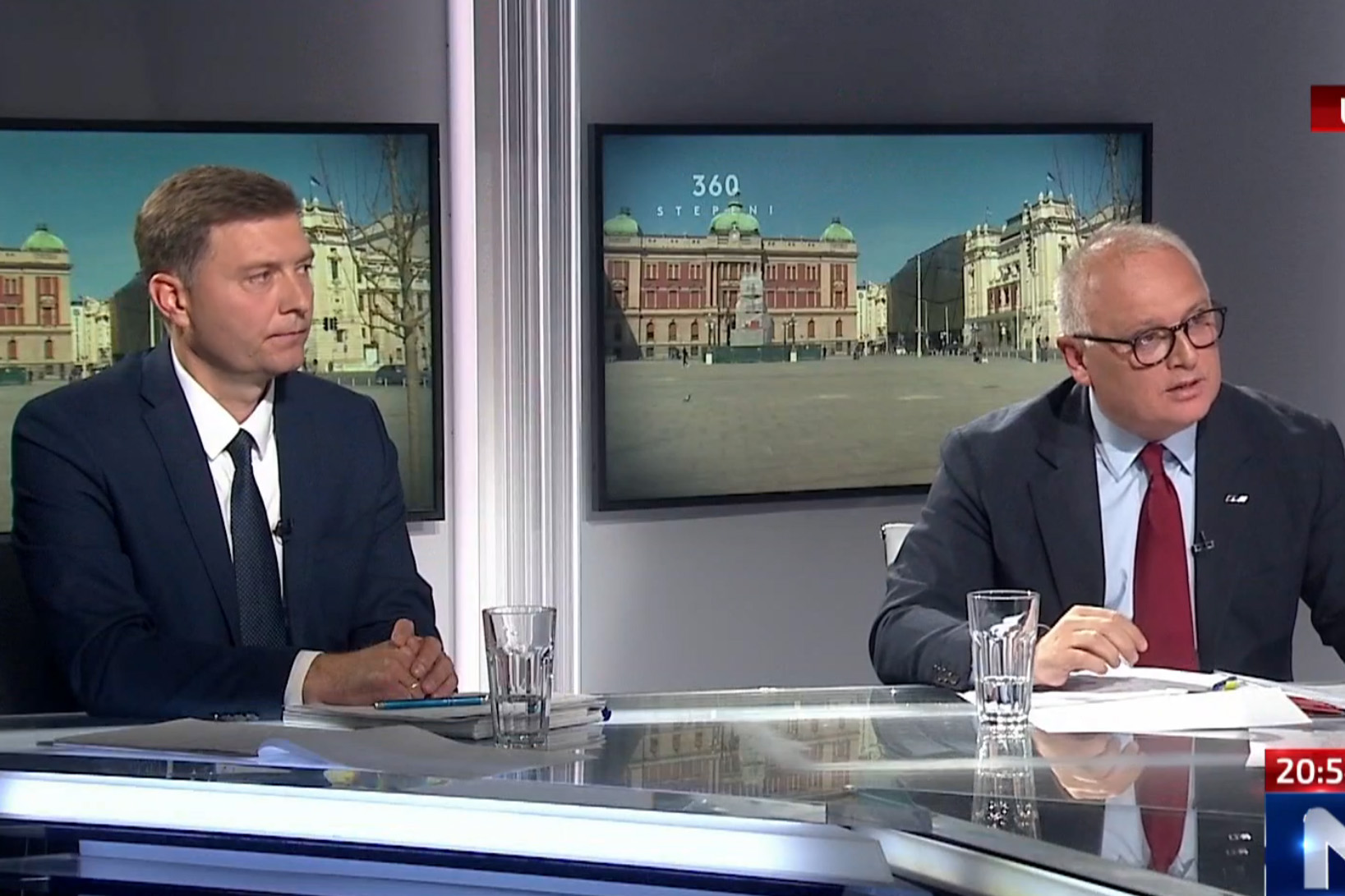 Nebojša Zelenović, Goran Vesić, emisija 360 stepeni, tv N1 Foto: N1