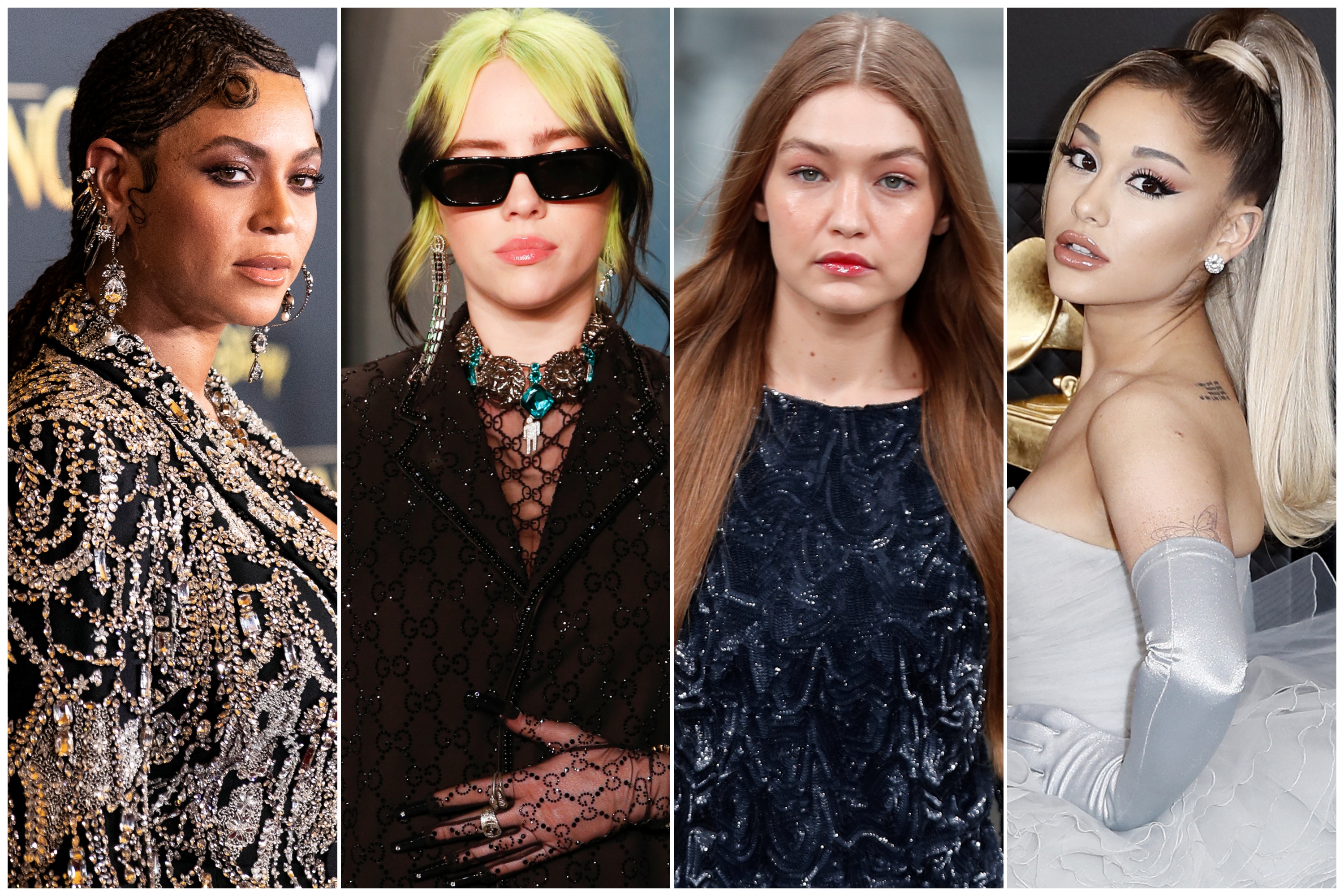 Bijonse, Bili Ajlis, Djidji Hadid i Arijana Grande