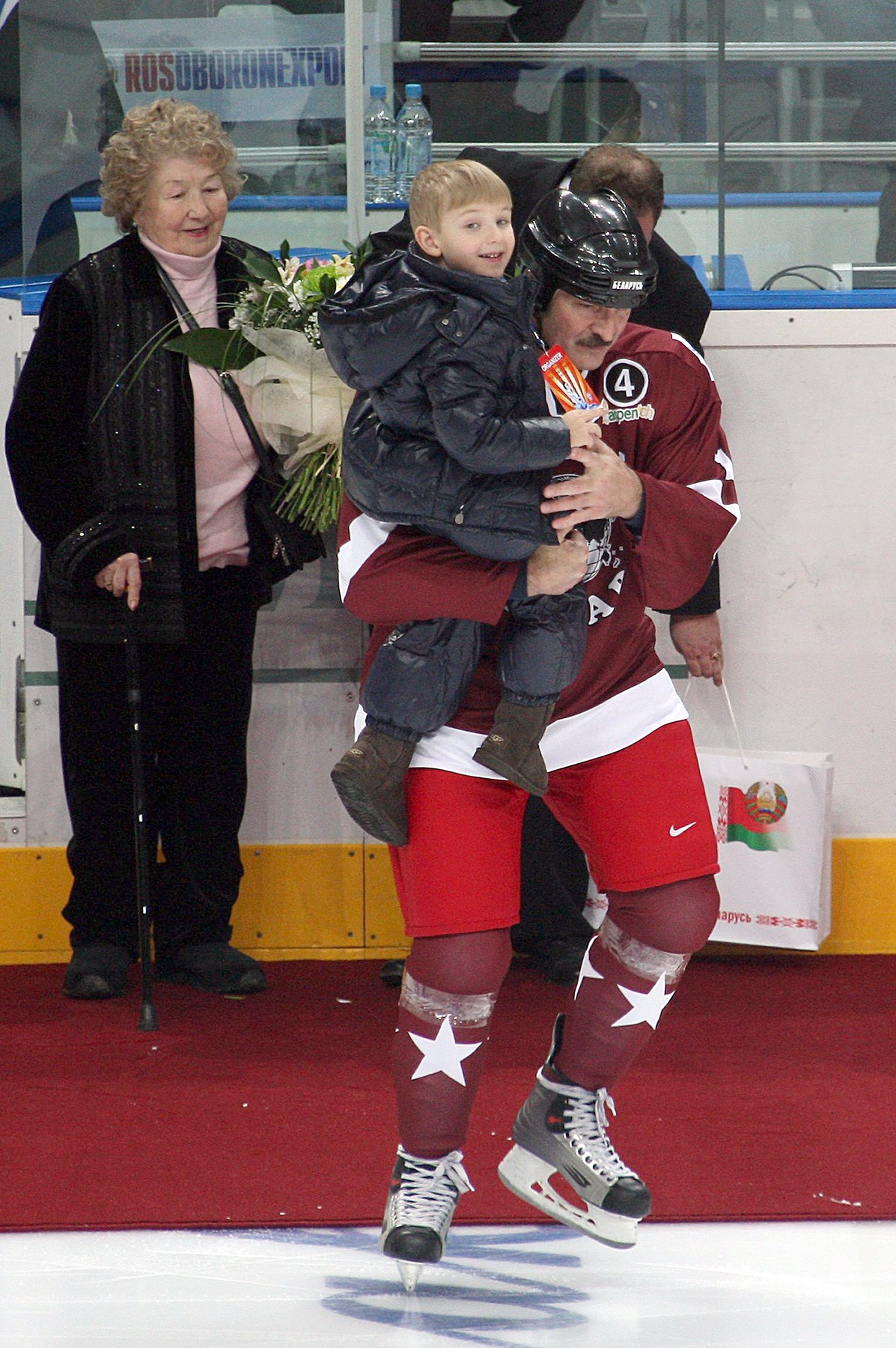 Friendly match between World All-Stars and Gazprom Export ice hockey teams
