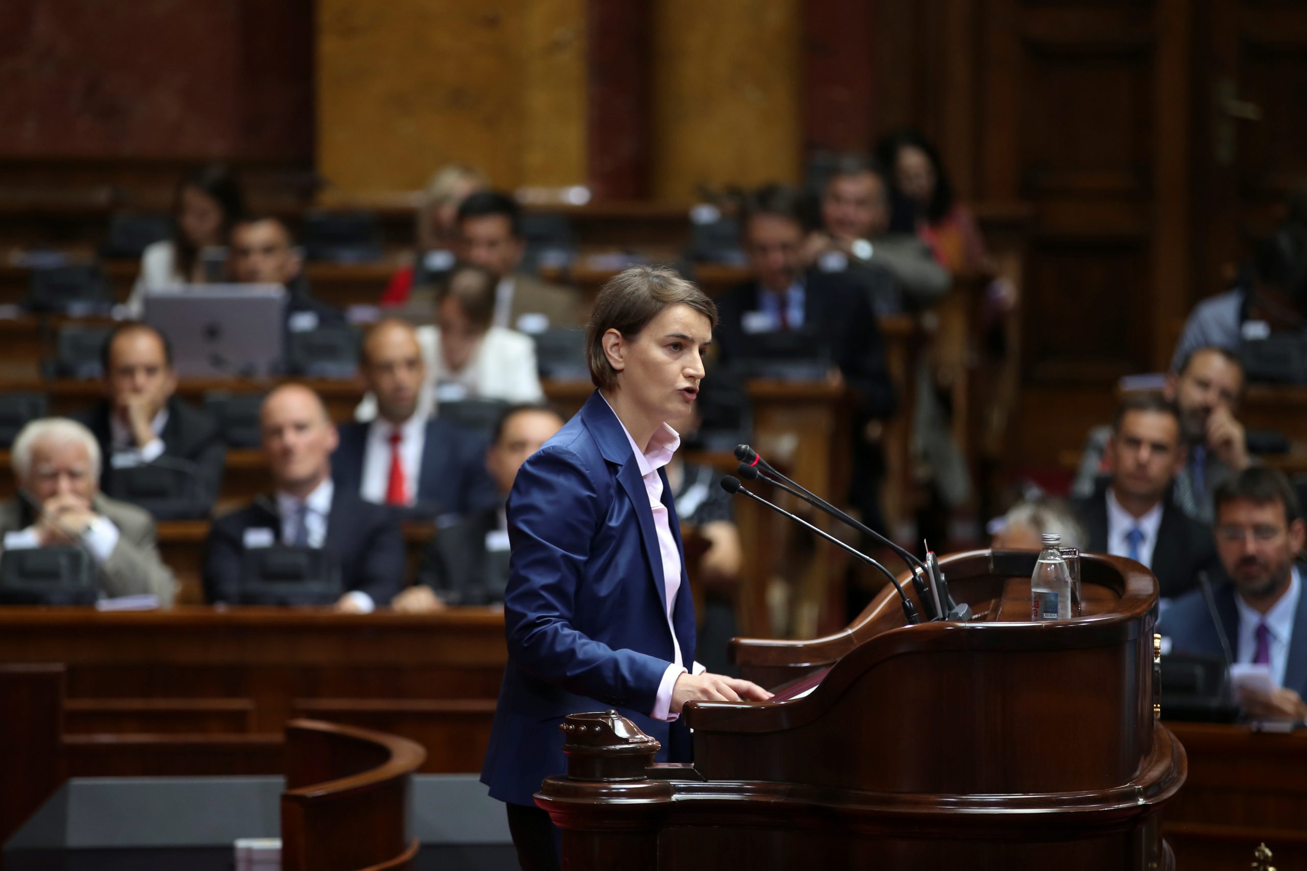 Serbia's Prime Minister designate Ana Brnabic speaks during a parliament session in Belgrade, Serbia June 28, 2017. REUTERS/Marko Djurica - RC1B852147F0