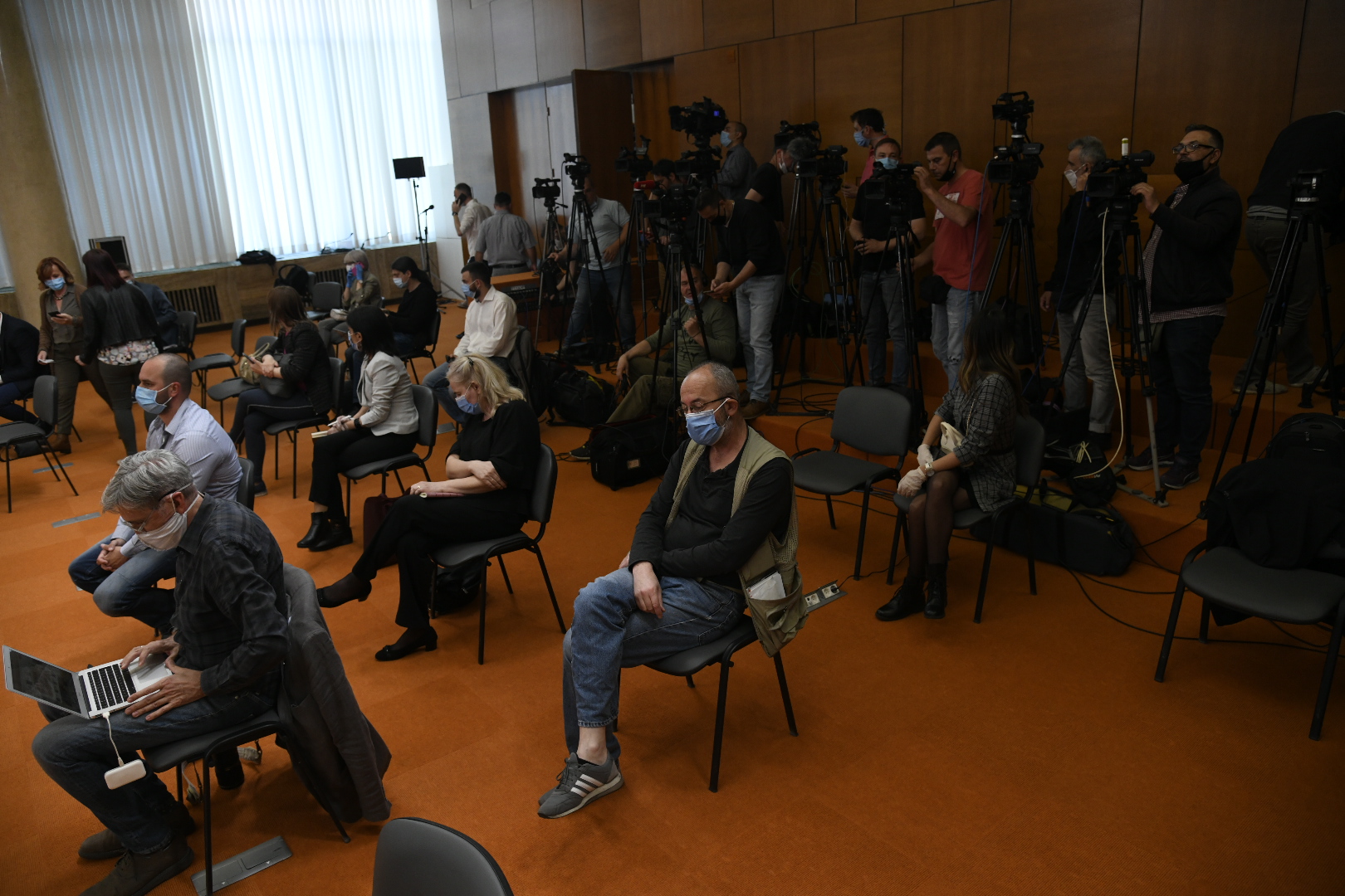 Beograd, 22.05.2020. Palata Srbija, Prijem, medicinske sestre, Vučić sa medicinskim radnicima angažovanim u kovid bolnicama, koronavirus, novinari Foto: Nemanja Jovanović/Nova.rs