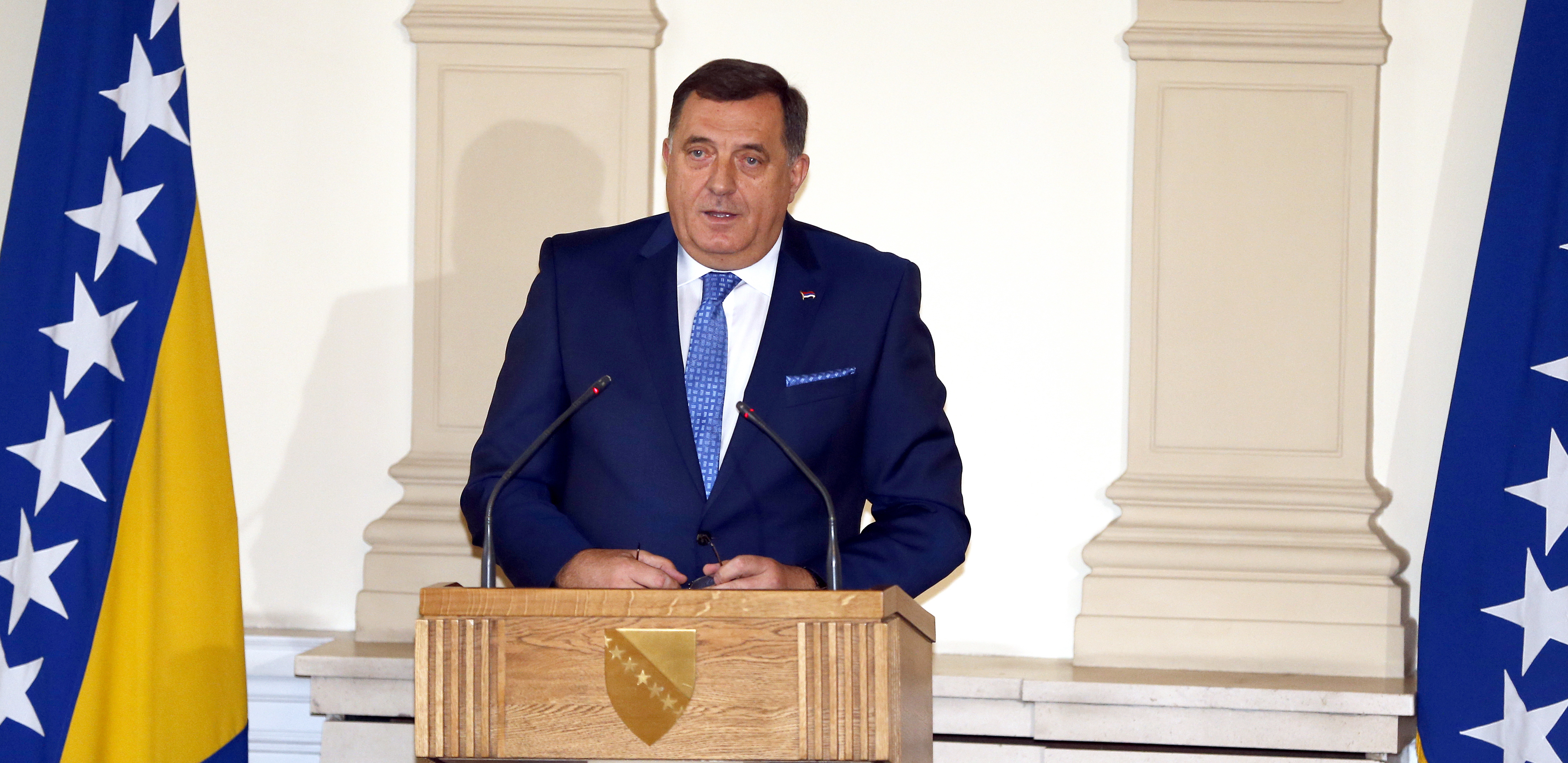 The newly elected members of the Bosnia and Herzegovina tripartite presidency.