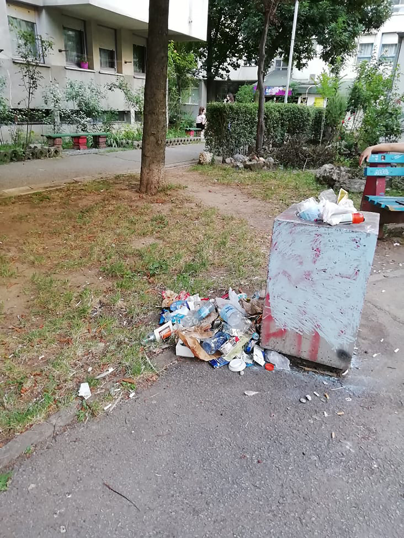 Čukarica 28.07.2020. Smeće, djubre, đubre, prljavo, park Foto: Milomirka Lišanin