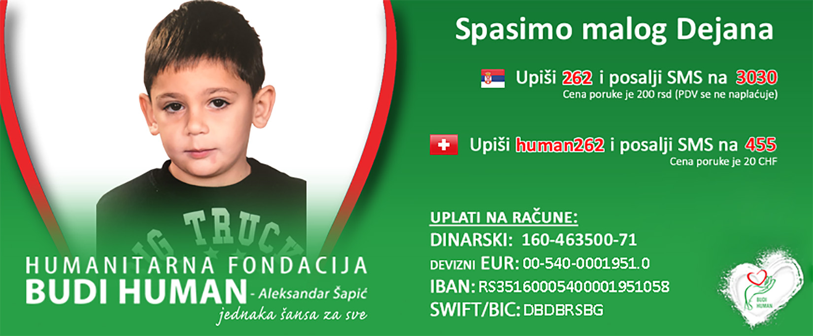 Dejan Radojčić, dete, humanitarna pomoć, Humanitarna fondacija Budi human Foto: Budi human