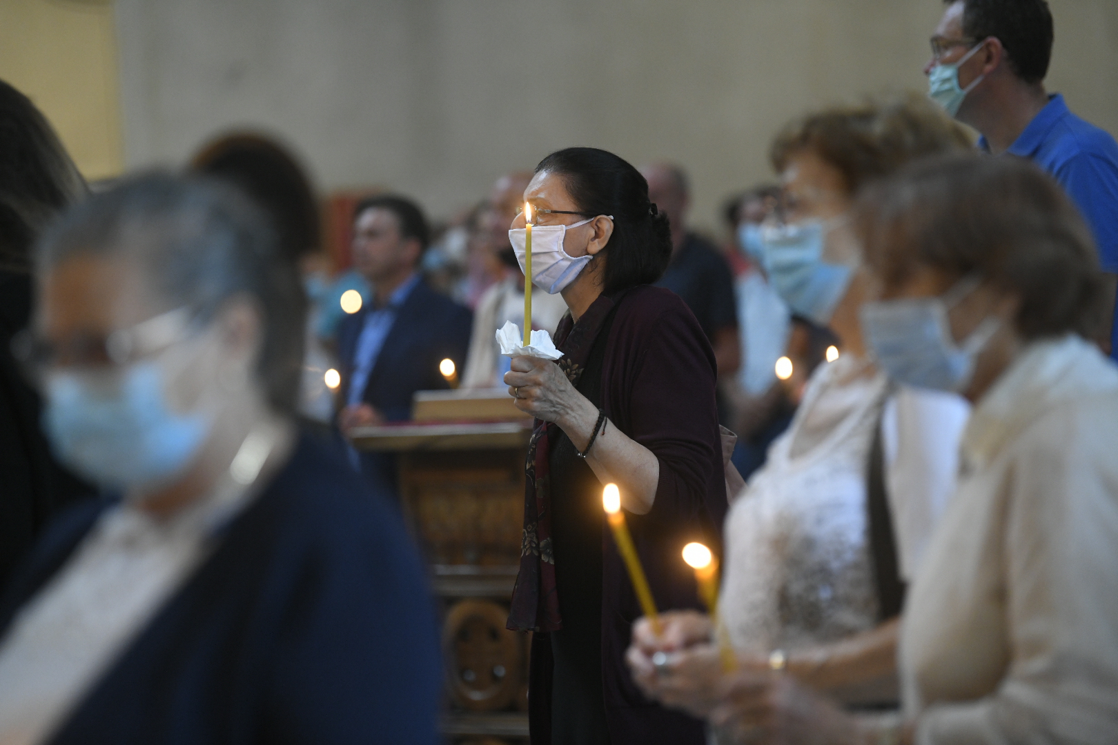 Beograd, 05.08.2020. Crkva Sv. Marka, Parastos povodom godišnjice "Oluje", Godišnjica Oluja Foto: Nemanja Jovanović/Nova.rs