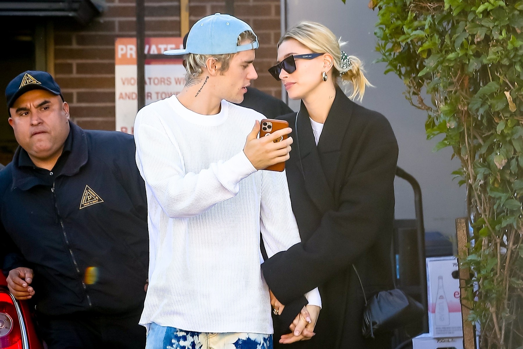 Justin Bieber holds hands with wife Hailey Bieber after a lunch date