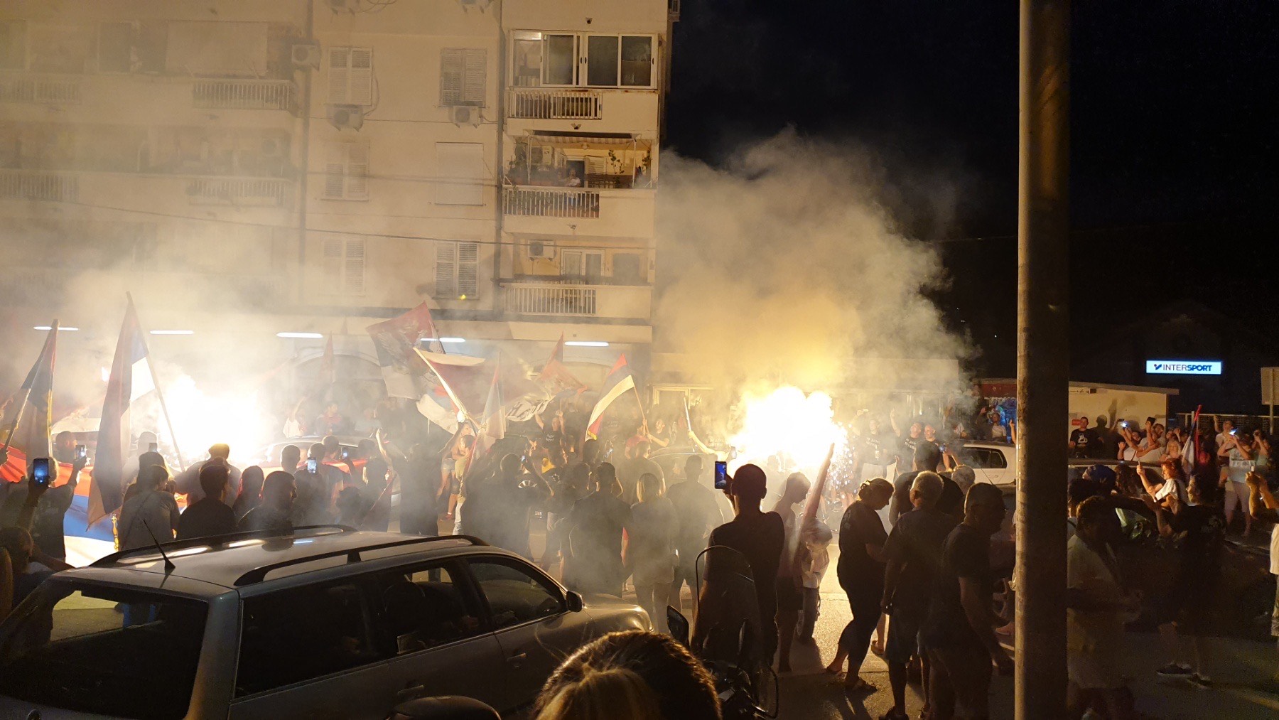 Herceg Novi, 31.08.2020. slavlje, ulica, posle izbora, Crna Gora Foto: Nova.rs