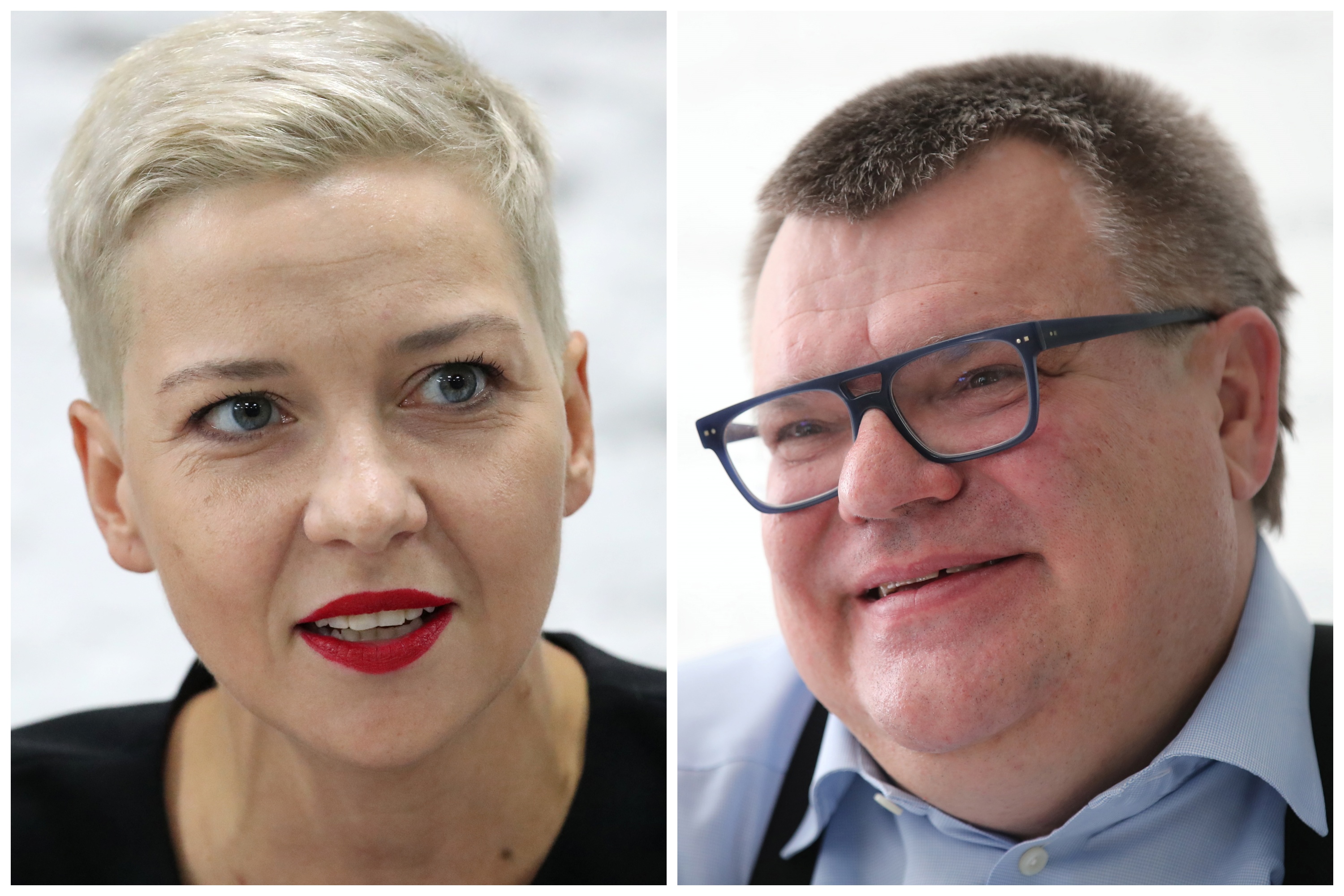 Maria Kolesnikova, Viktor Babariko, kombo Foto: EPA-EFE/TATYANA ZENKOVICH