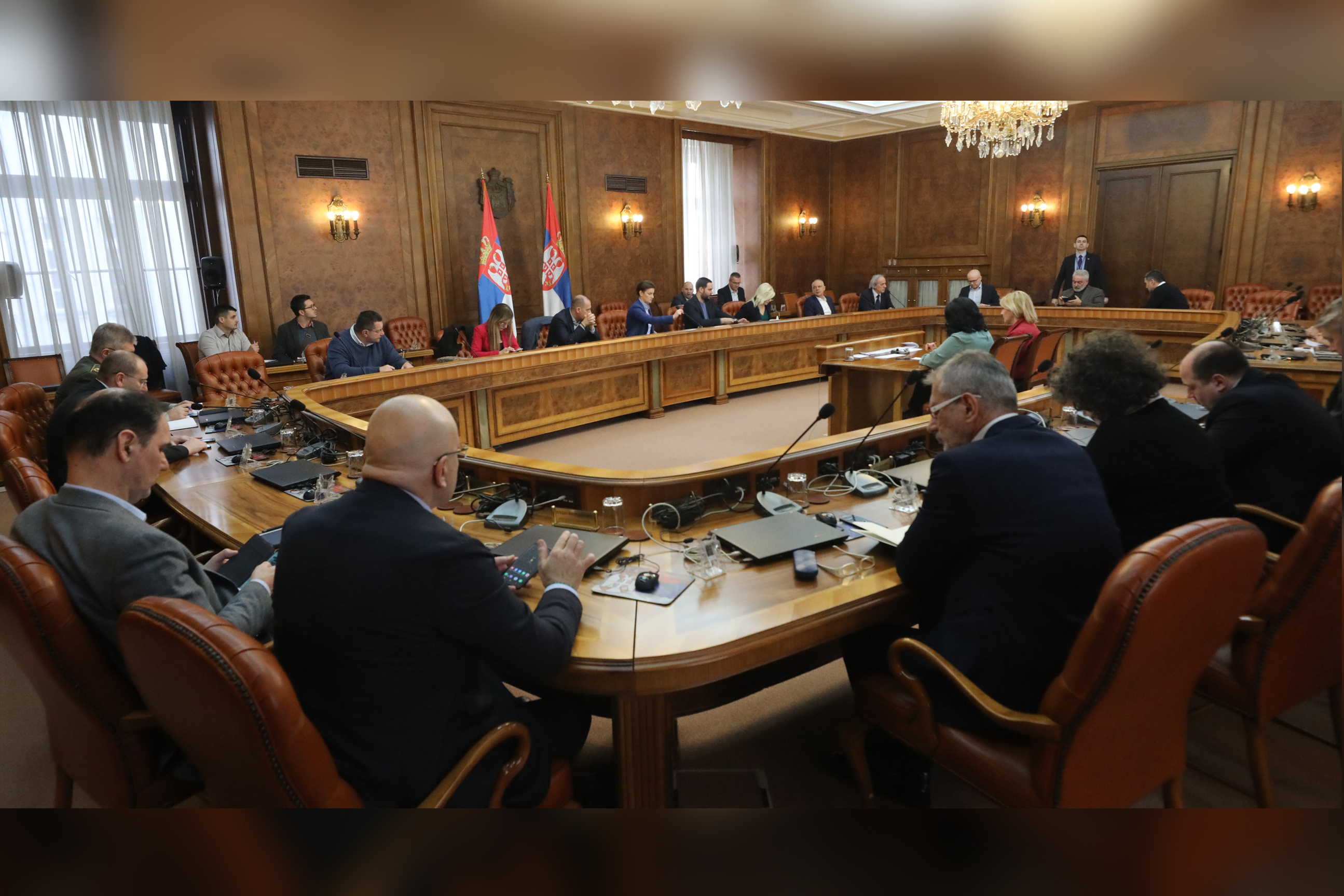 Bograd, 19. marta 2020. - Zasedanje kriznog staba u Vladi Srbije. FOTO TANJUG / VLADA SRBIJE / SLOBODAN MILJEVIC / an