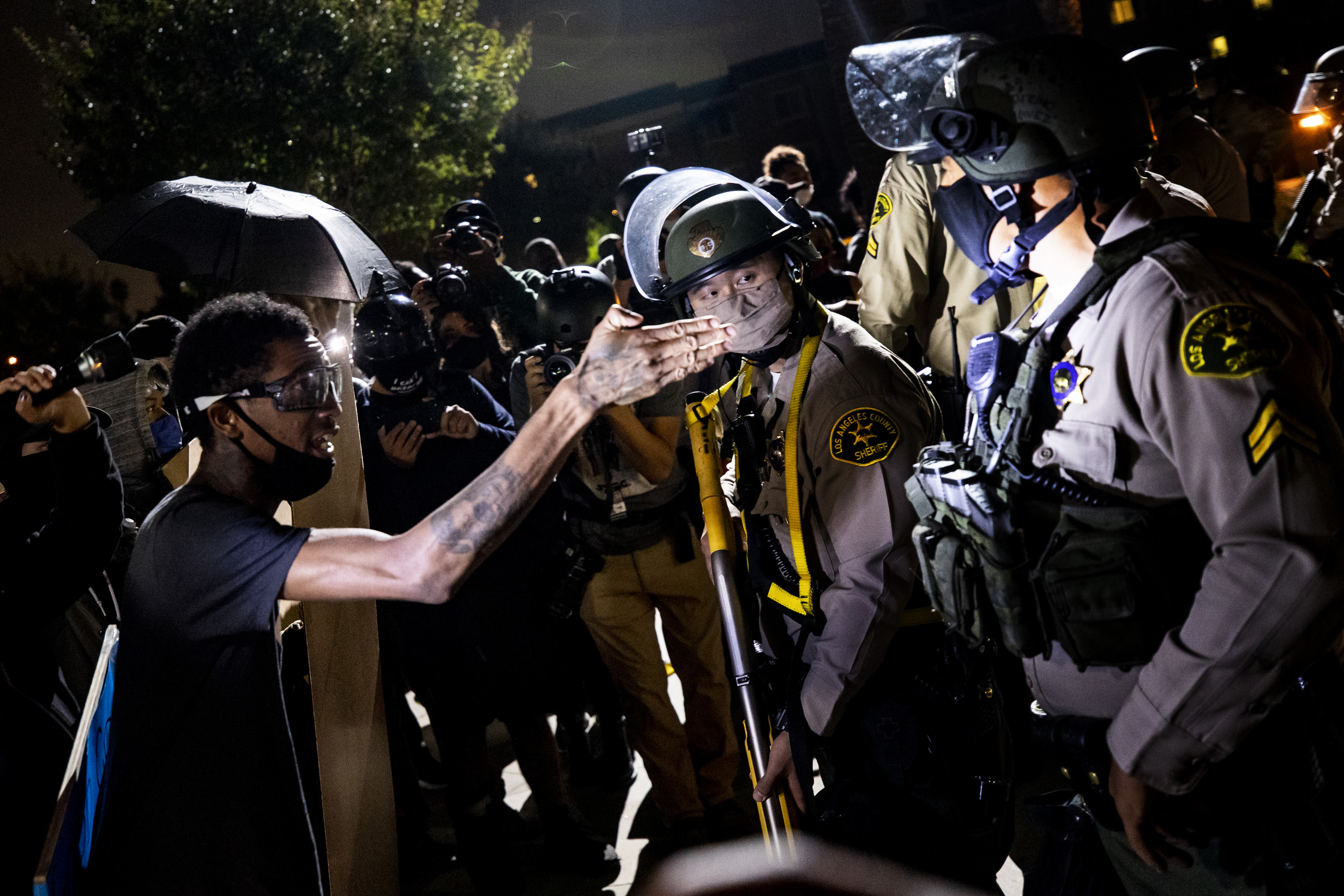 Protest after Black man shot by Sheriff deputies in Westmont, California