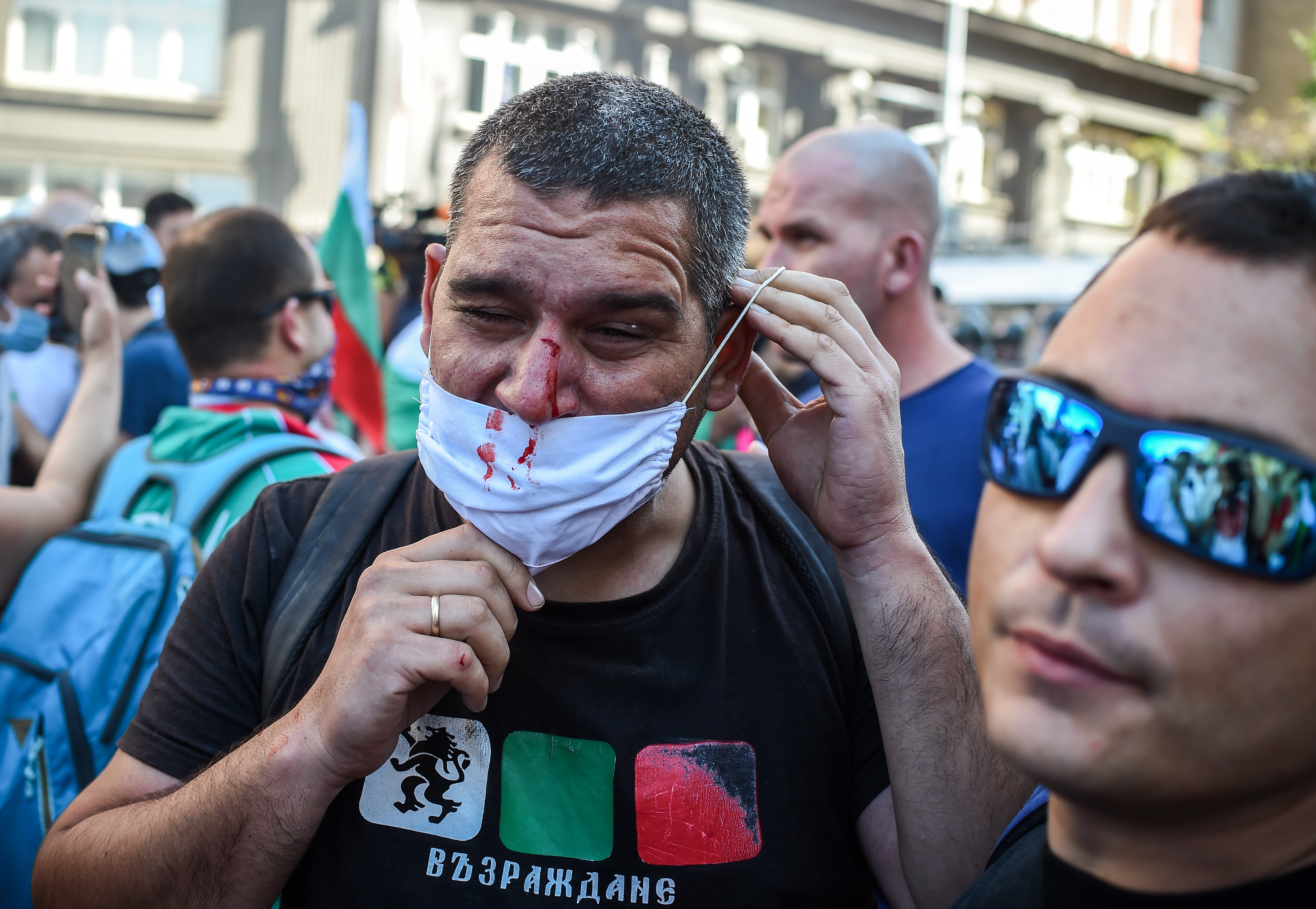 ?n anti-government protest in in Sofia