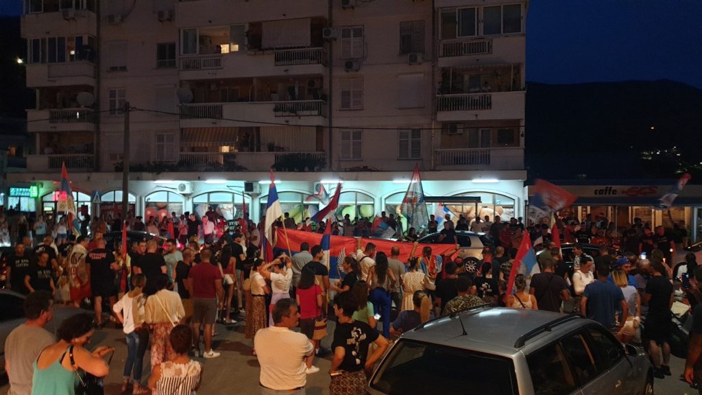 Herceg Novi, 31.08.2020. slavlje, ulica, posle izbora, Crna Gora Foto: Nova.rs