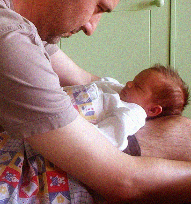 Tata Nebojša sa ćerkicom Nedom kad je bila beba; foto Nebojša Đokić