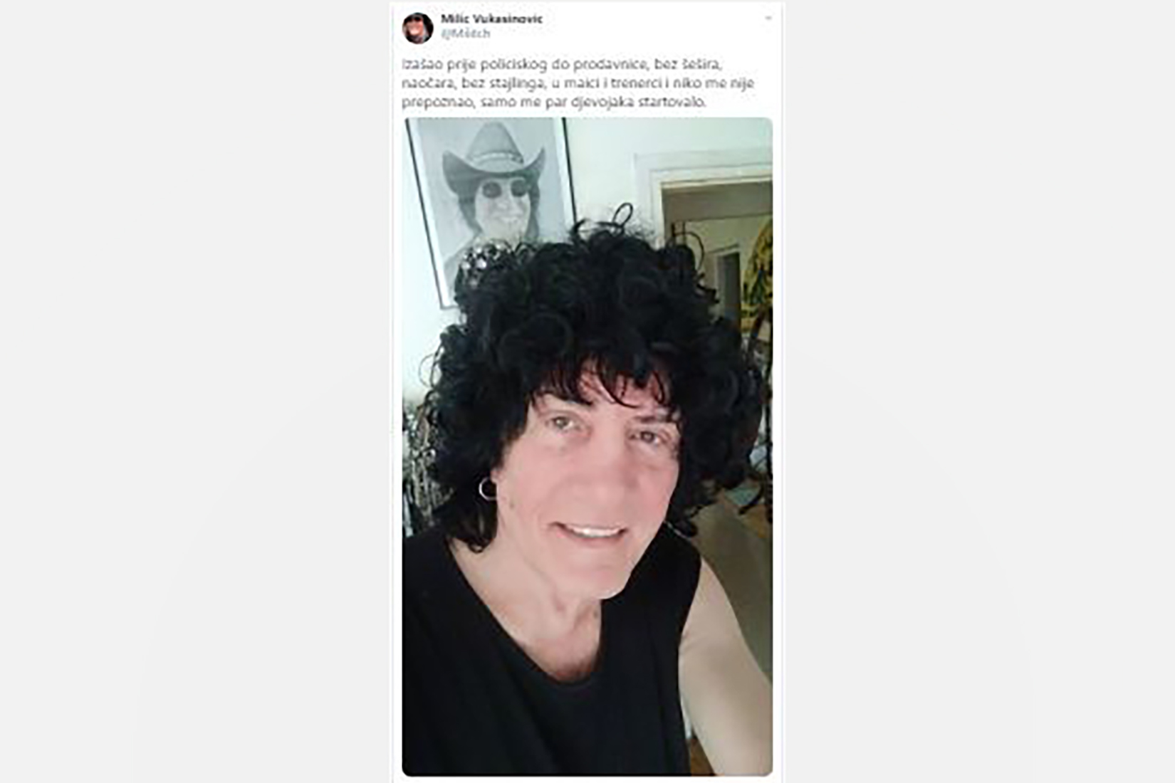 Milić Vukašinović, pevač, muzičar Foto: Facebook/Milic Vukasinovic