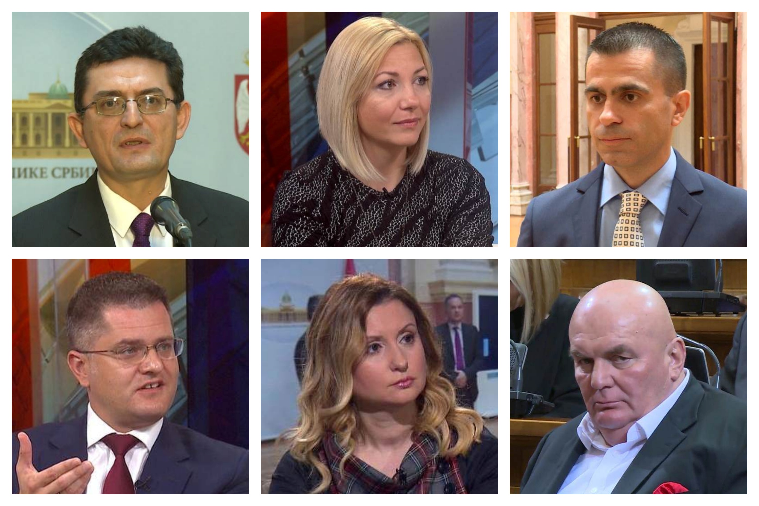 Veroljub Arsić, Tatjana Macura, Đorđe Milićević, Vuk Jeremić, Aleksandra Jerkov, Dragan Marković Palma, kombo, kolaž Foto: N1
