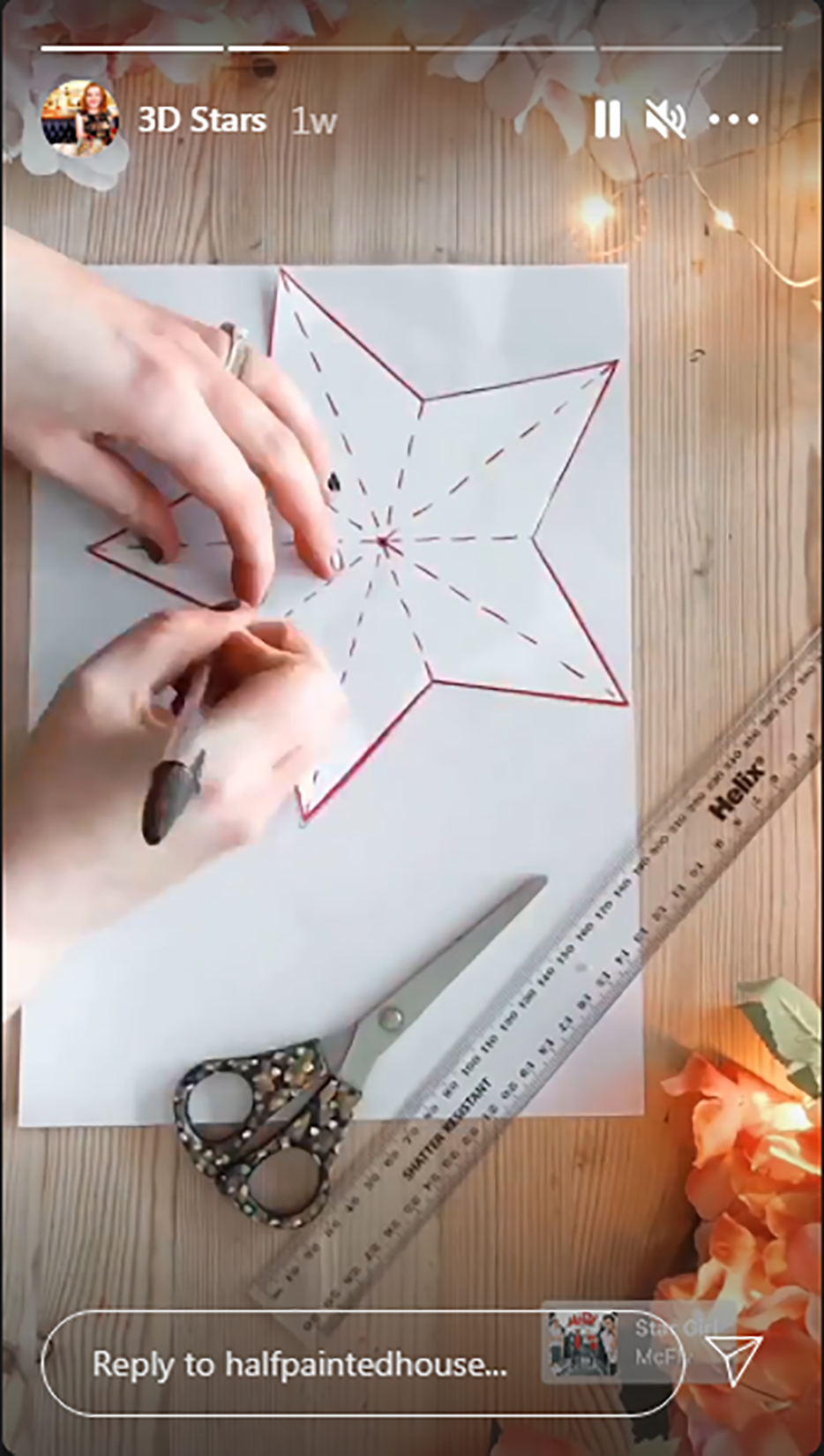 Zvezda, papir, origami Foto: Instagram/halfpaintedhouse/3D Stars