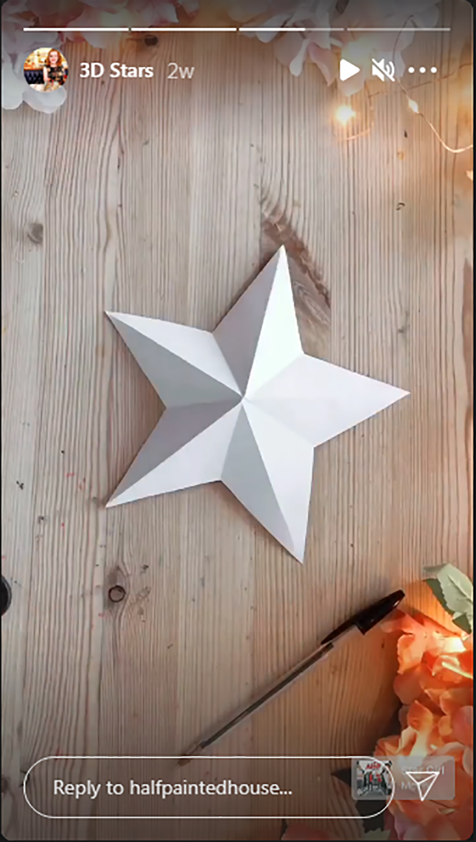 Zvezda, papir, origami Foto: Instagram/halfpaintedhouse/3D Stars