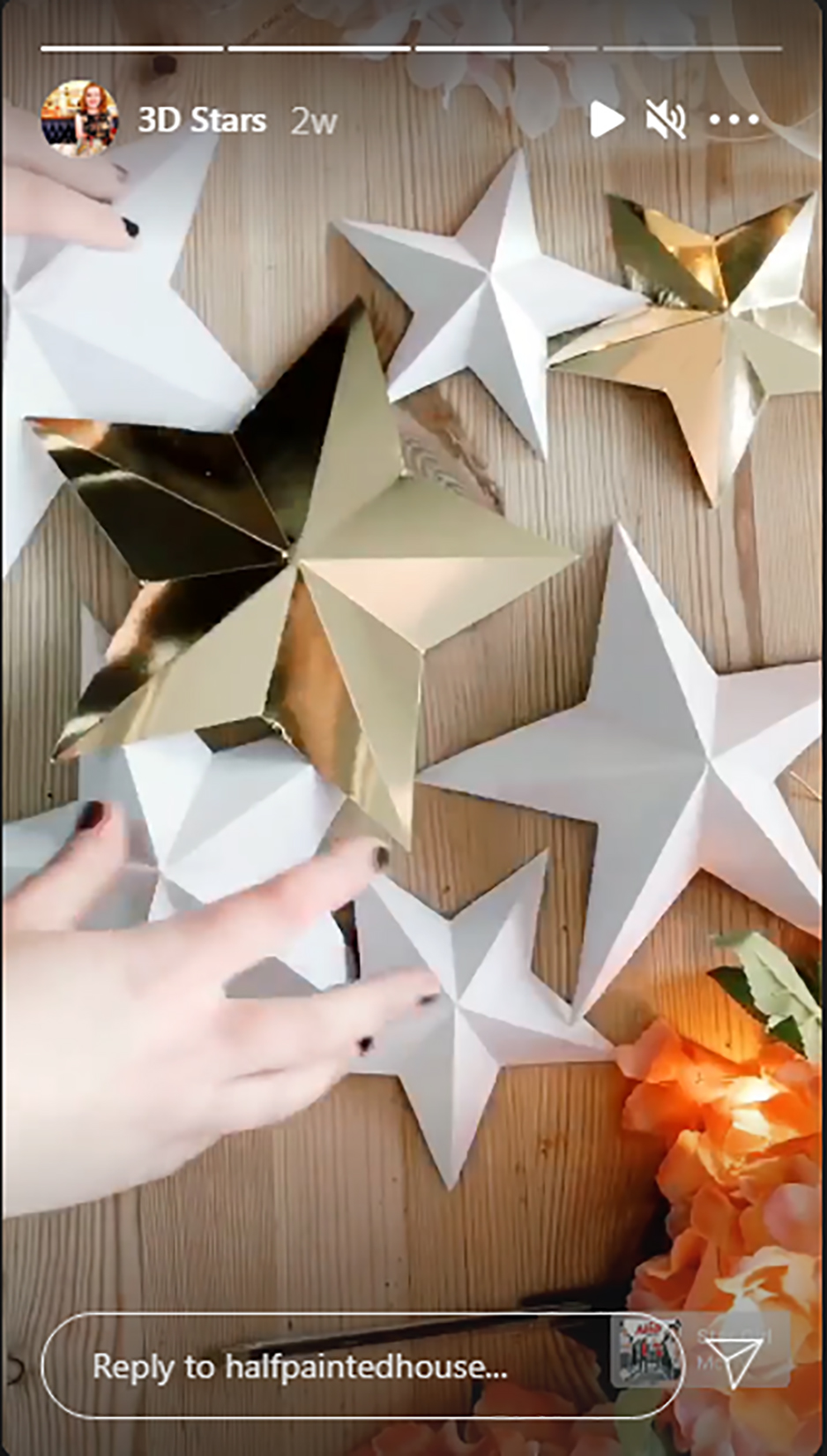 Zvezda, papir, origami Foto: Instagram/halfpaintedhouse/3D Stars