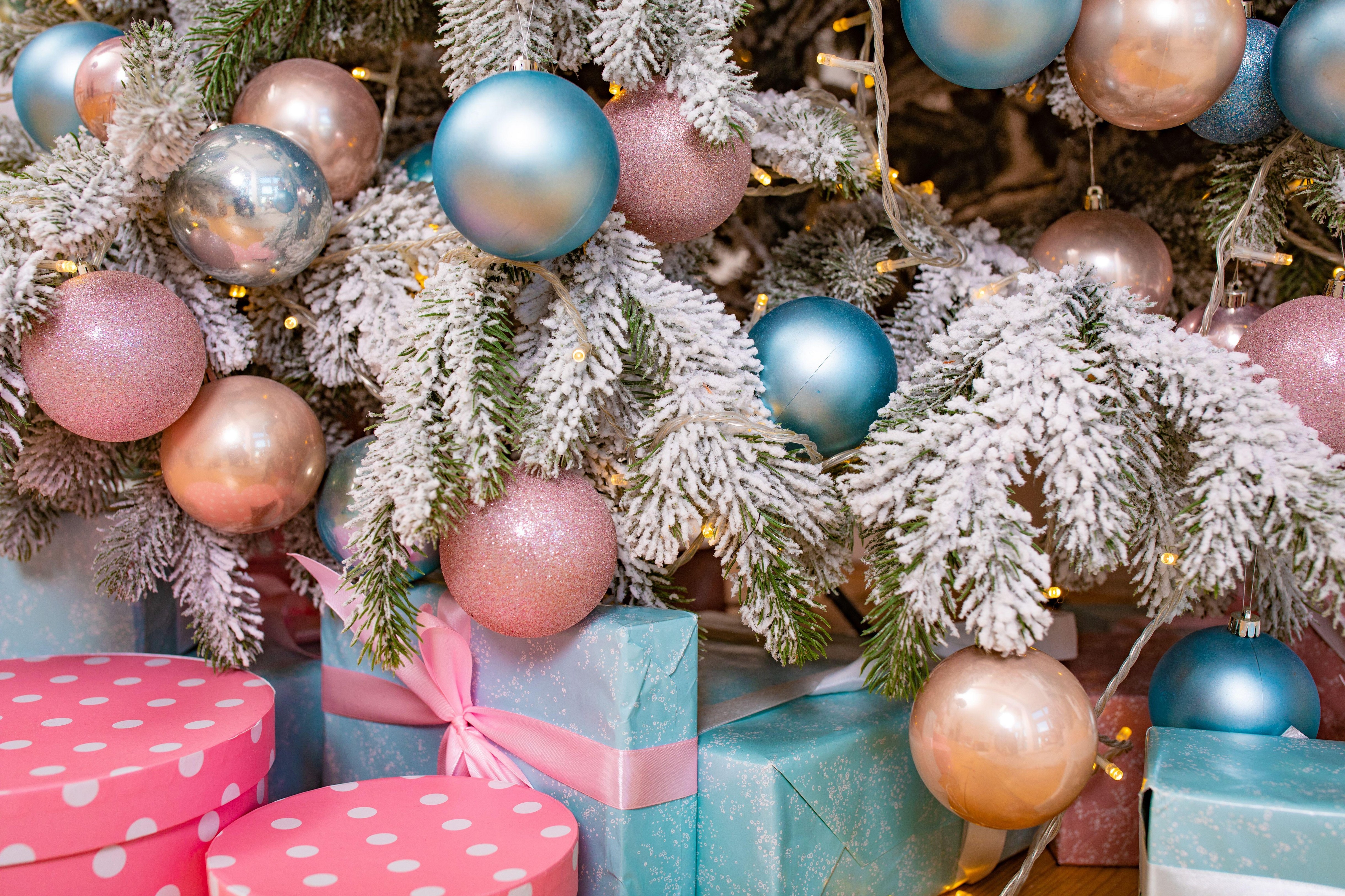 Beautiful gift boxes under Christmas tree in the room, close up. New Year pastel color interior,Image: 486823026, License: Royalty-free, Restrictions: , Model Release: no, Credit line: / Alamy / Alamy / Profimedia