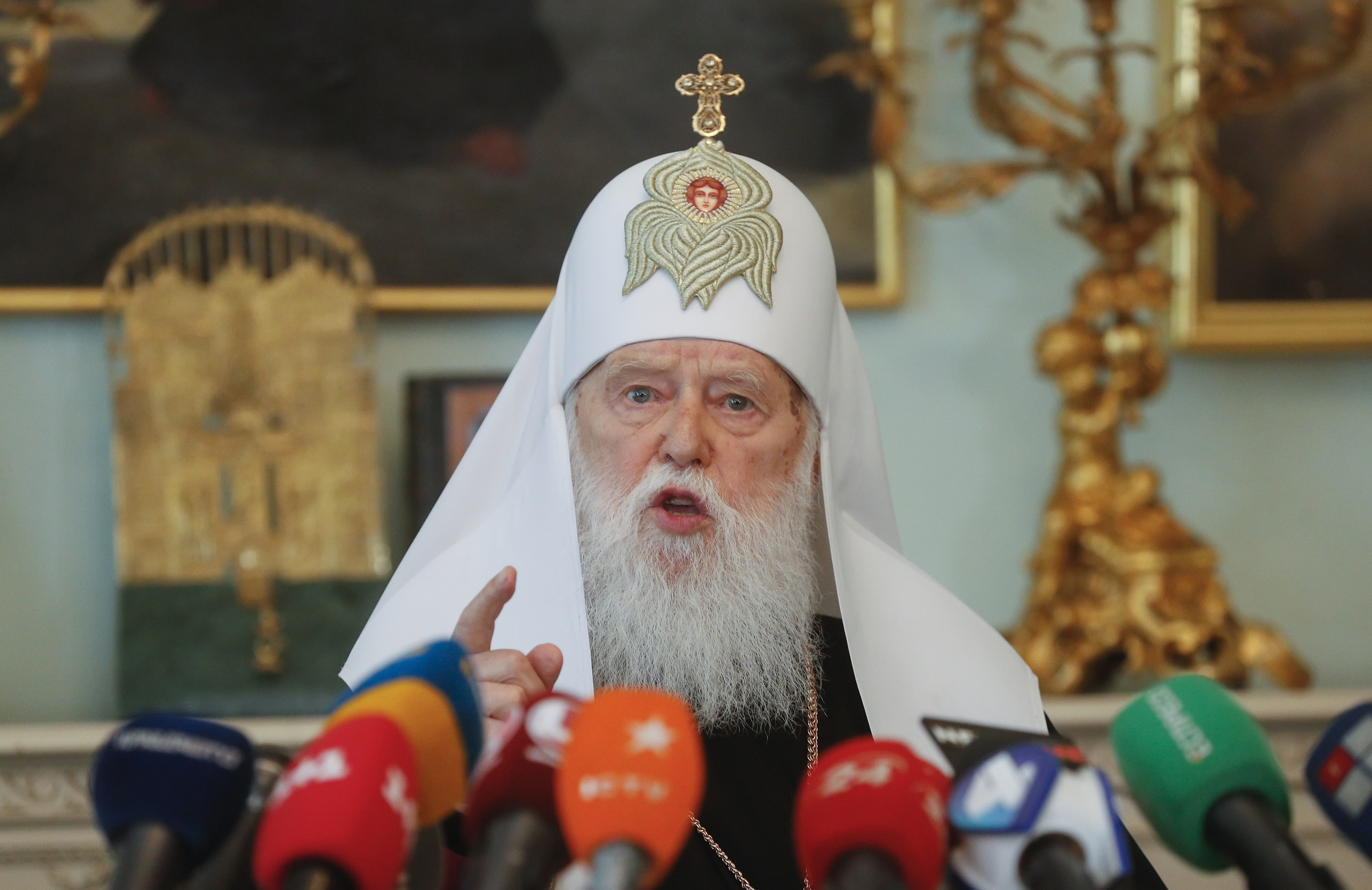 Honorable Patriarch of the Orthodox Church of Ukraine Filaret at press conference