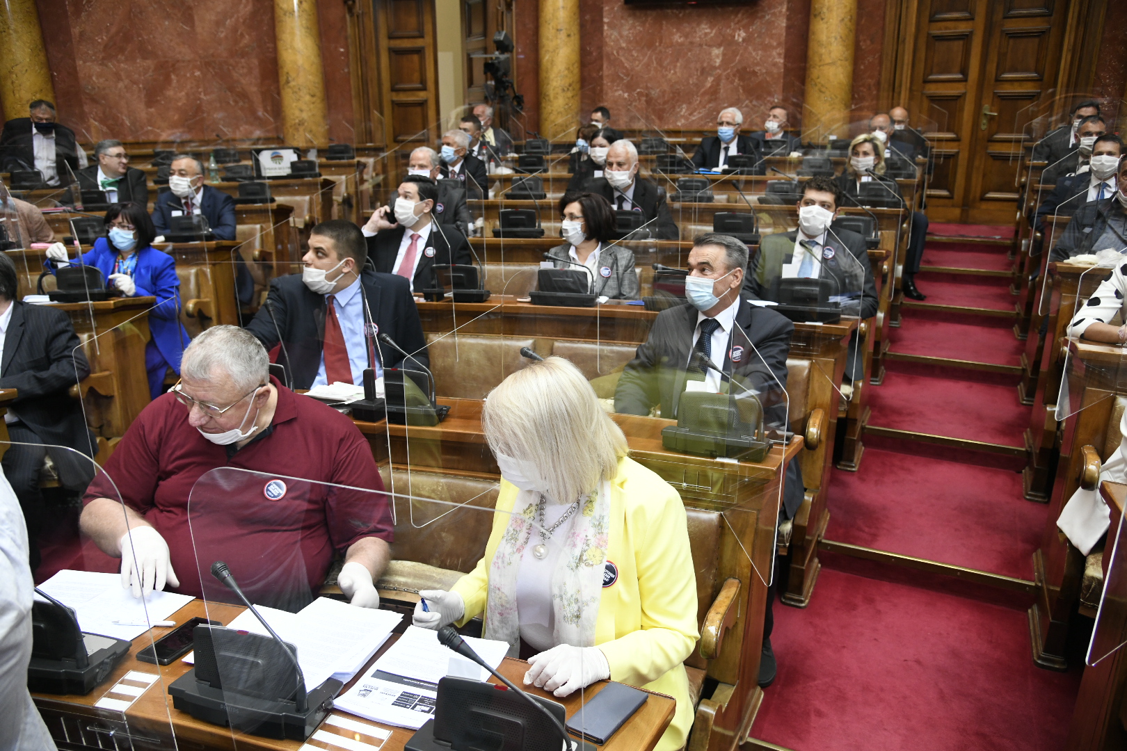 28.04.2020. Beograd, Skupstina Srbije, zasedanje skupstine, korona, koronavirus, prvo zasedanje u toku korone, Foto: Nemanja Jovanović/Nova.rs
