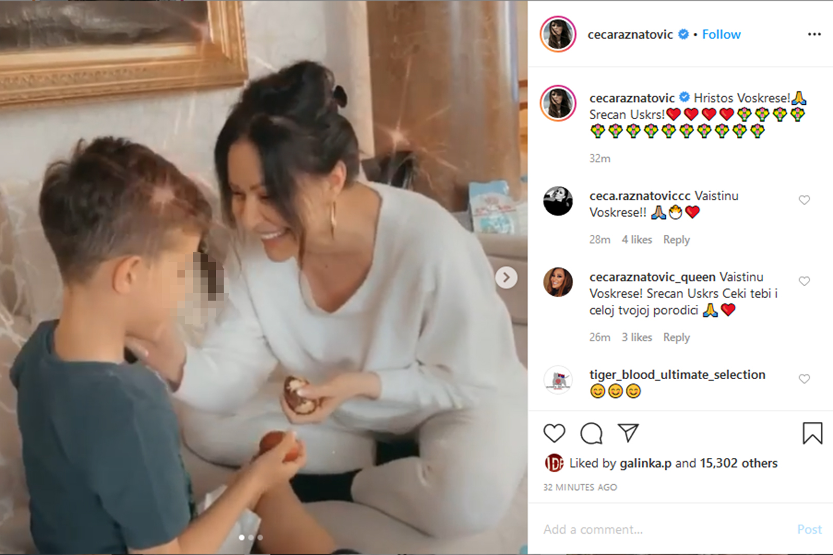 Uskrs, Vaskrs, Svetlana Ceca Raznatovic, jaja, lupa, tuca se sa jajima