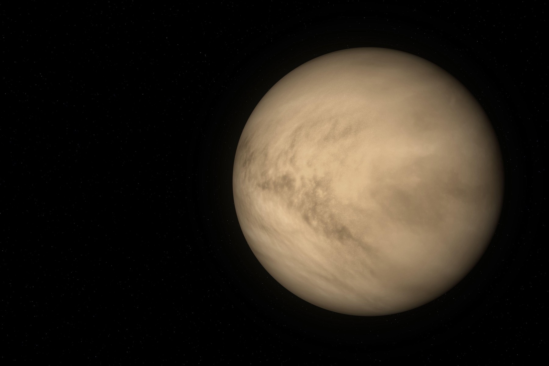 3D rendering of Venus, the second planet from the Sun. venera