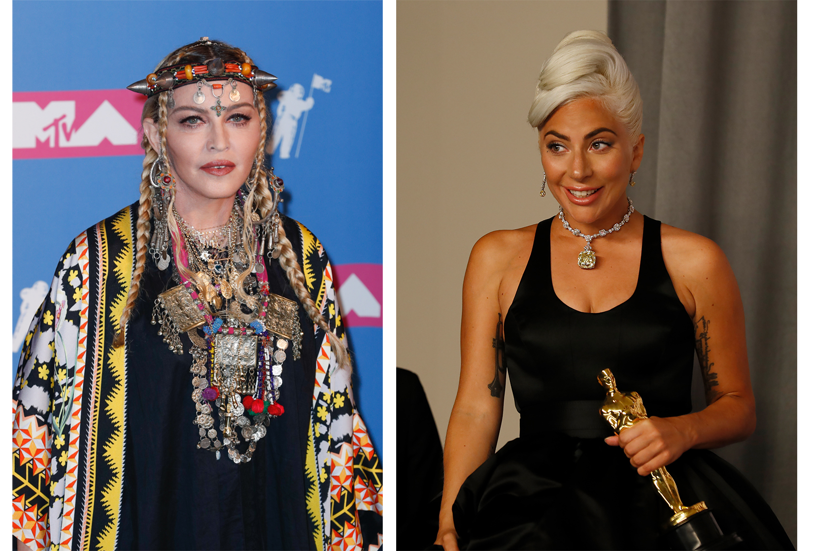 Madona, Lejdi Gaga Foto: EPA/JASON SZENES/ETIENNE LAURENT