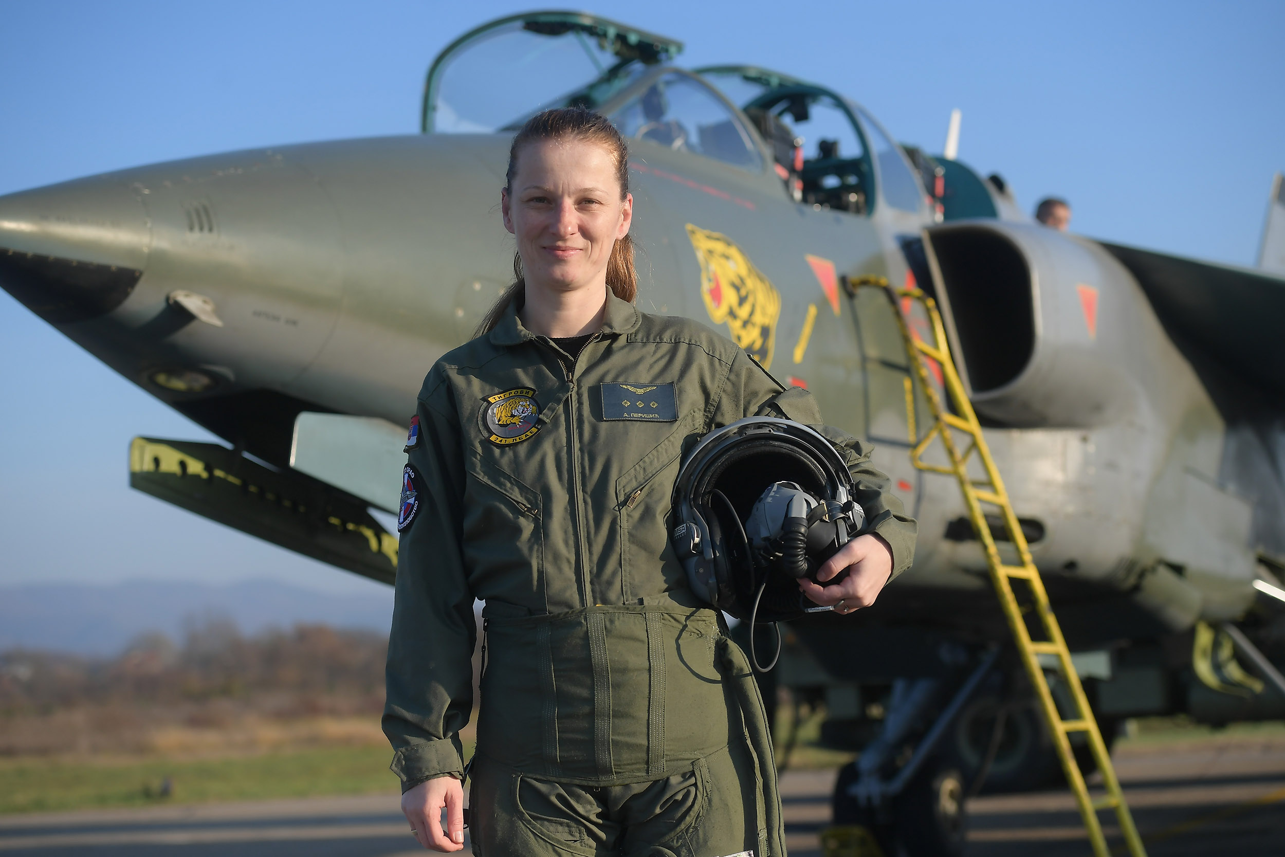 Ana Perišić, prva žena pilot na jurišnom borbenom avionu Foto: Ministarstvo odrbrane republike Srbije