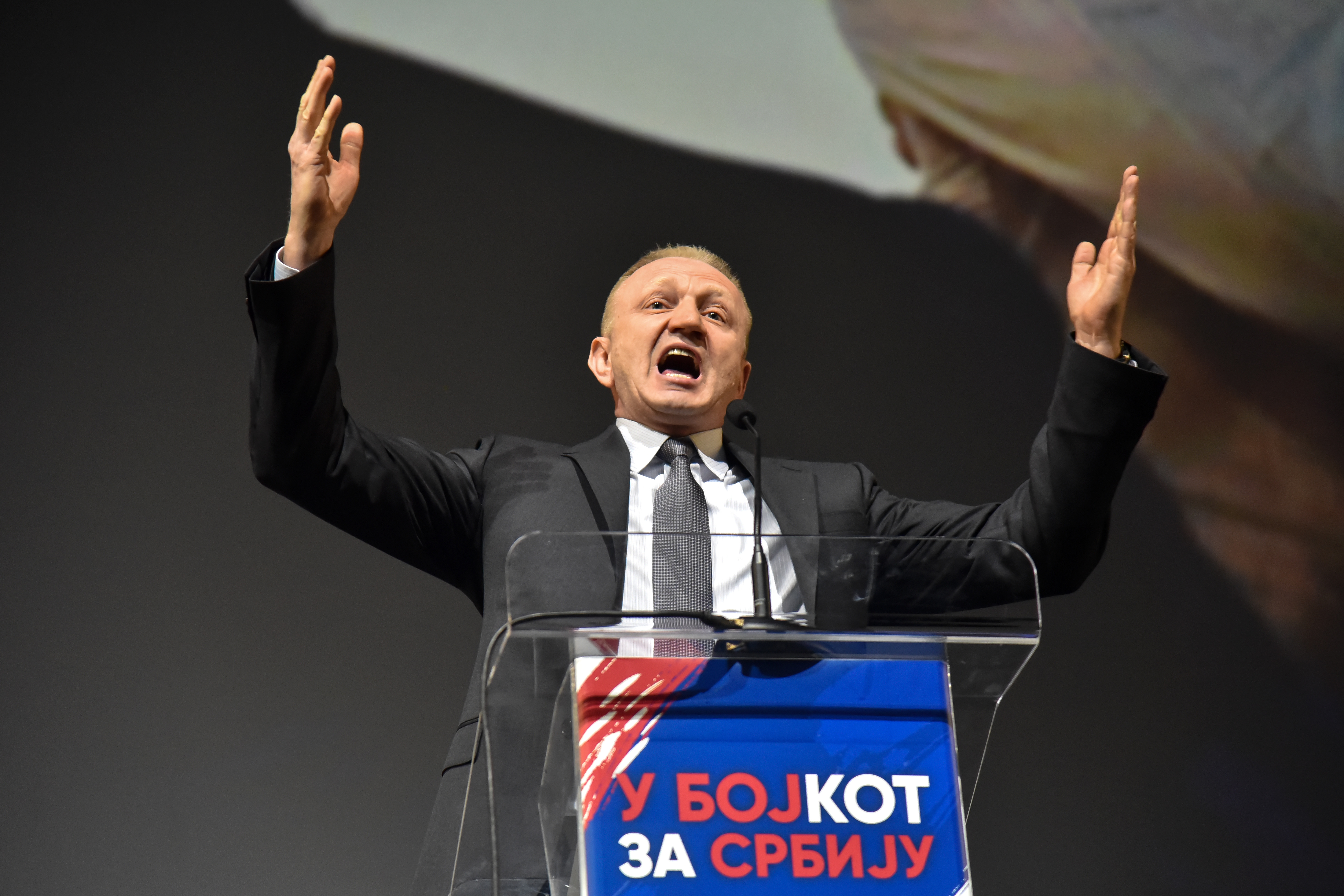 Beograd 01.02.2020. Prvi zajednički skup dela opozicije pod nazivom BOJKOT 2020 u Kombank dvorani U bojkot za Srbiju, Dragan Đilas Foto: Nemanja Jovanović / Nova.rs