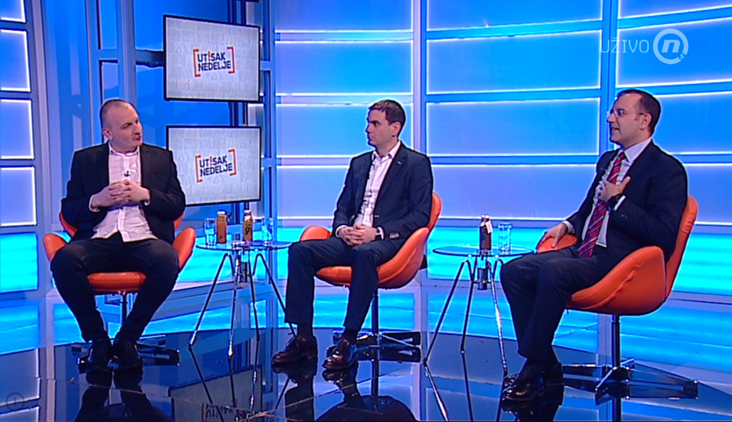 Žujović, Jovanović i Konstantinović u "Utisku nedelje" / Foto: prtscr Nova S
