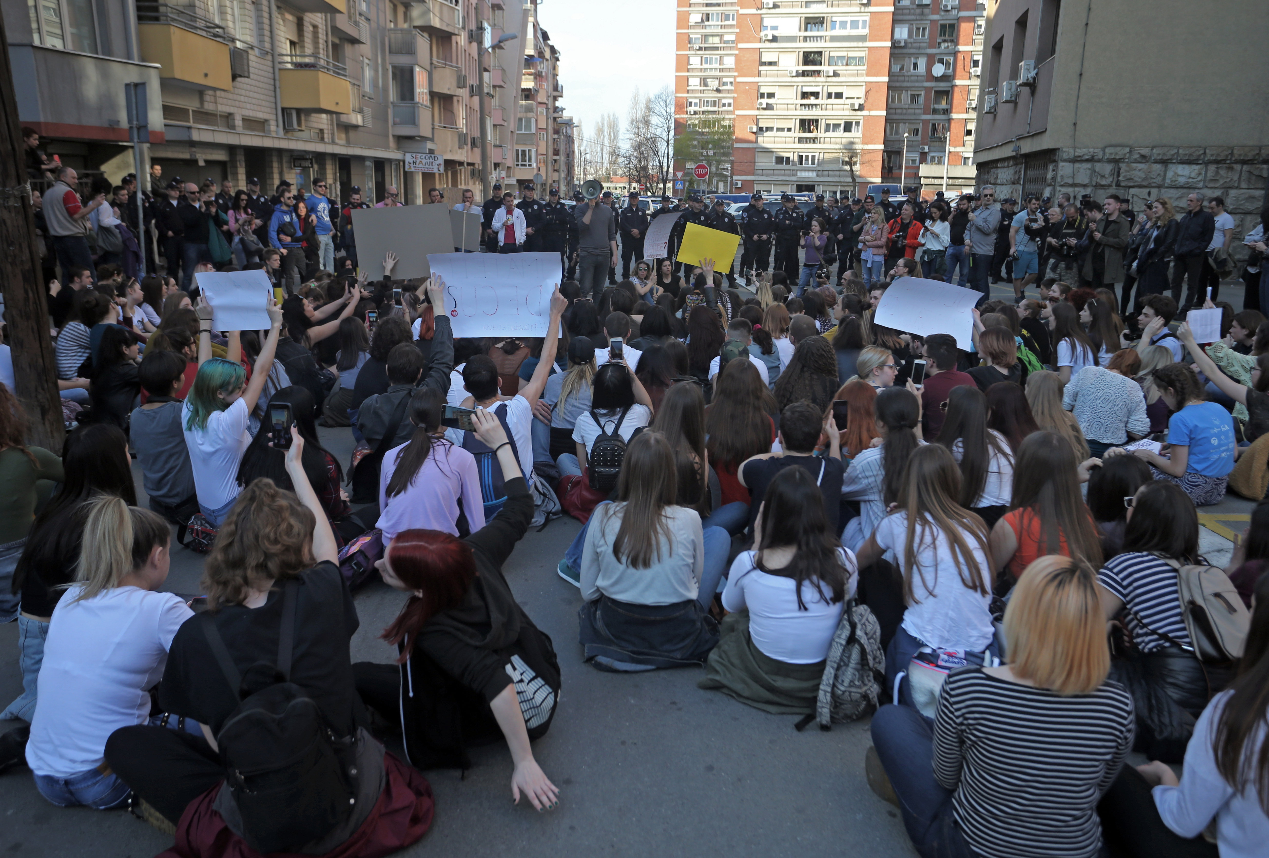 Protest of support for Pavle Grujic in Belgrade