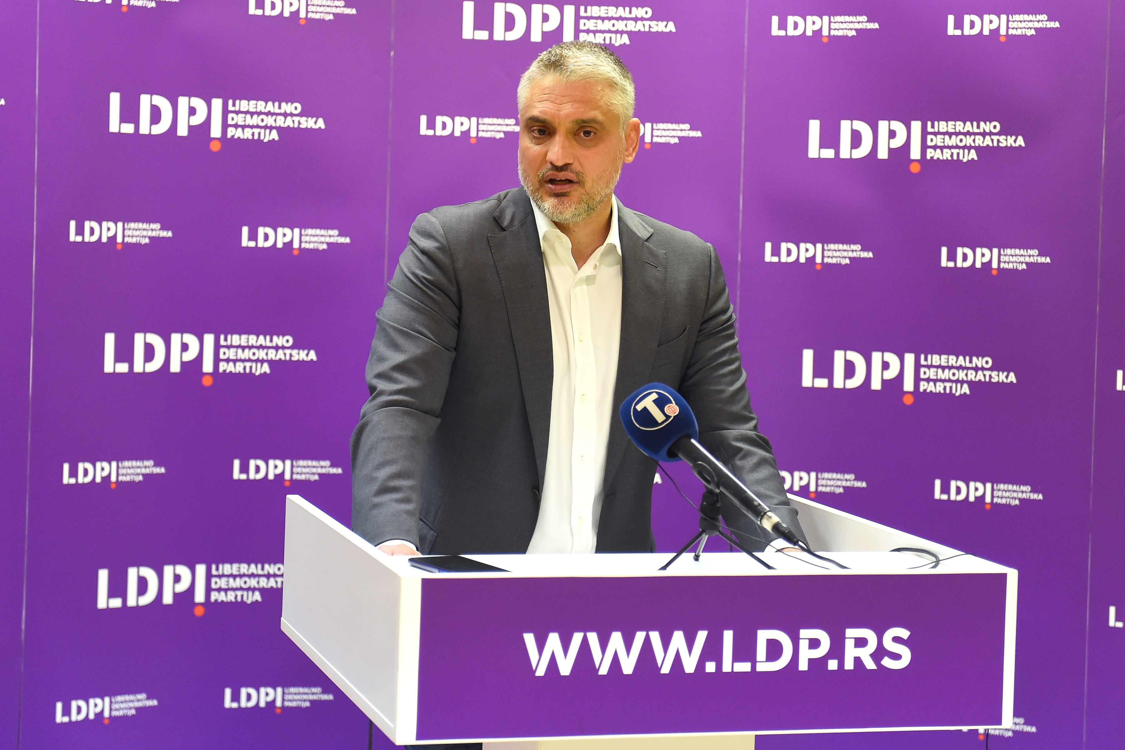 Beograd, 21. juna 2020 - Predsednik Liberalno- demokratske partije Cedomir Jovanovic. Konferencija za novinare LDP. FOTO TANJUG/ DRAGAN KUJUNDZIC/bs