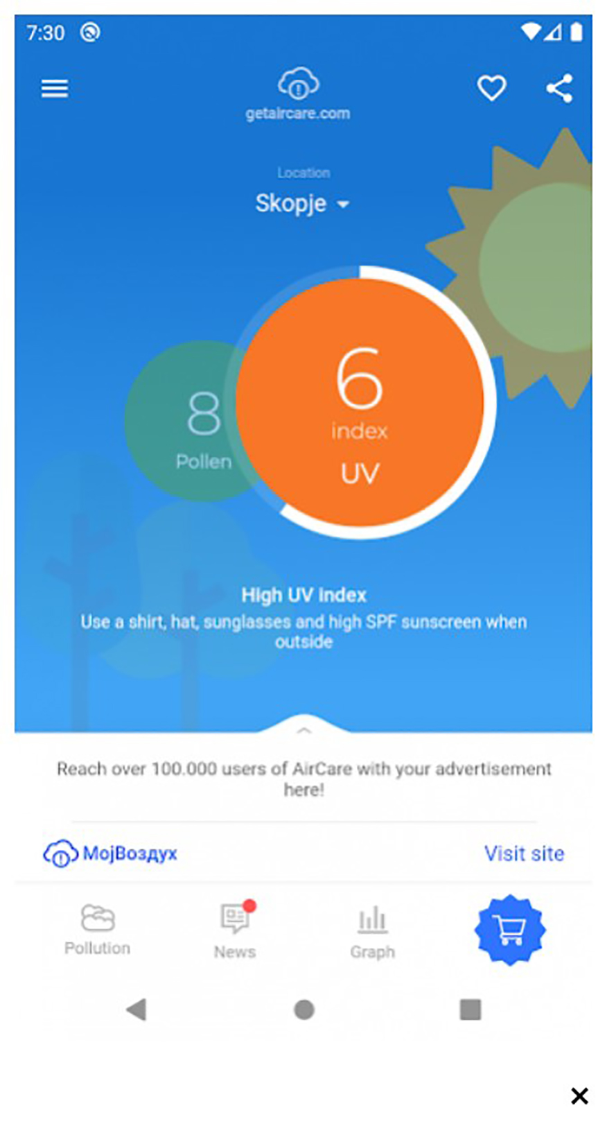 Skoplje, kvalitet vazduha Foto: aircare-air-quality-mojvozduh